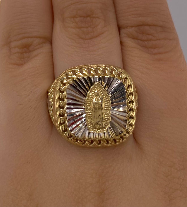 14k Gold Virgencita Men’s Ring CBRM#26