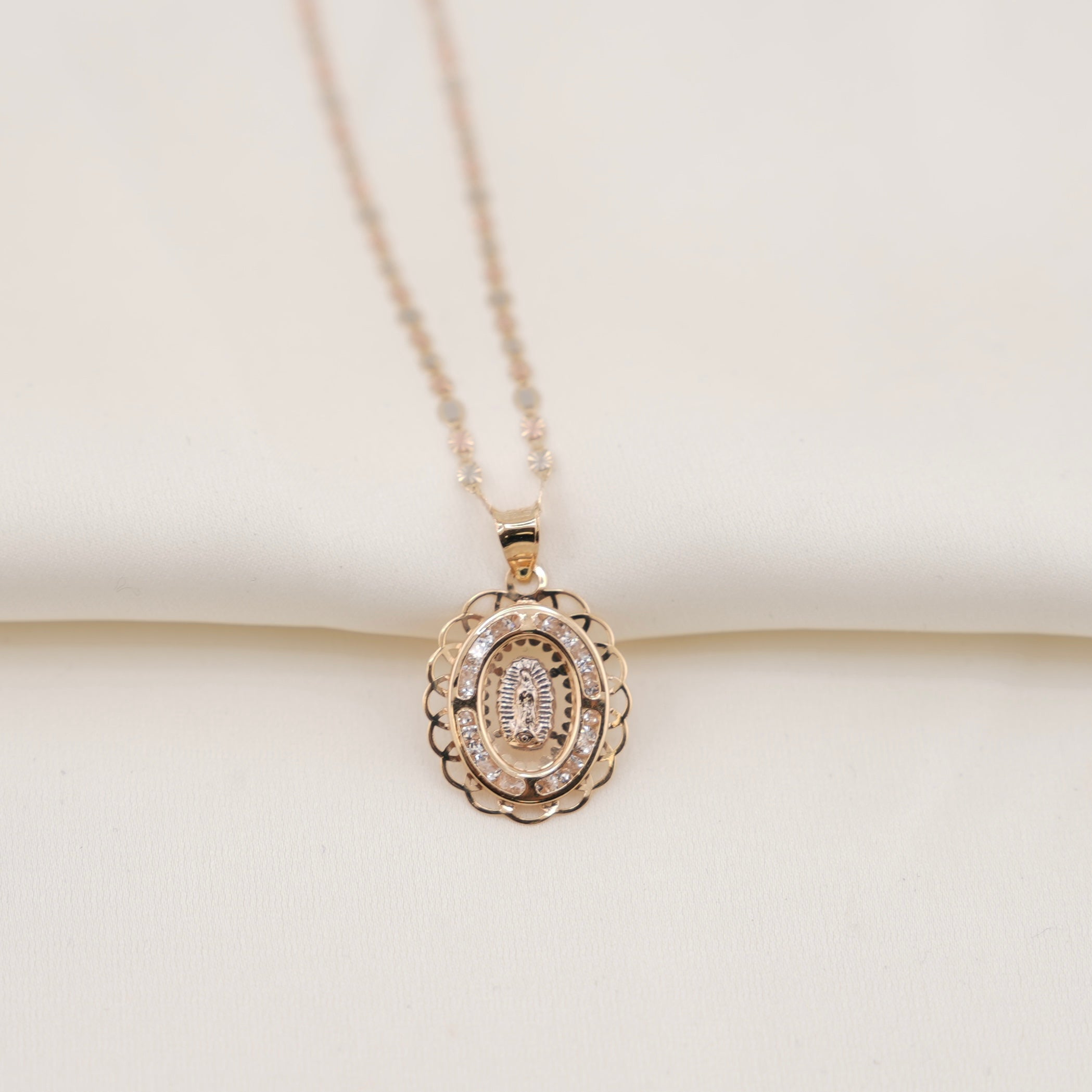 14k Gold Virgencita Chain Set