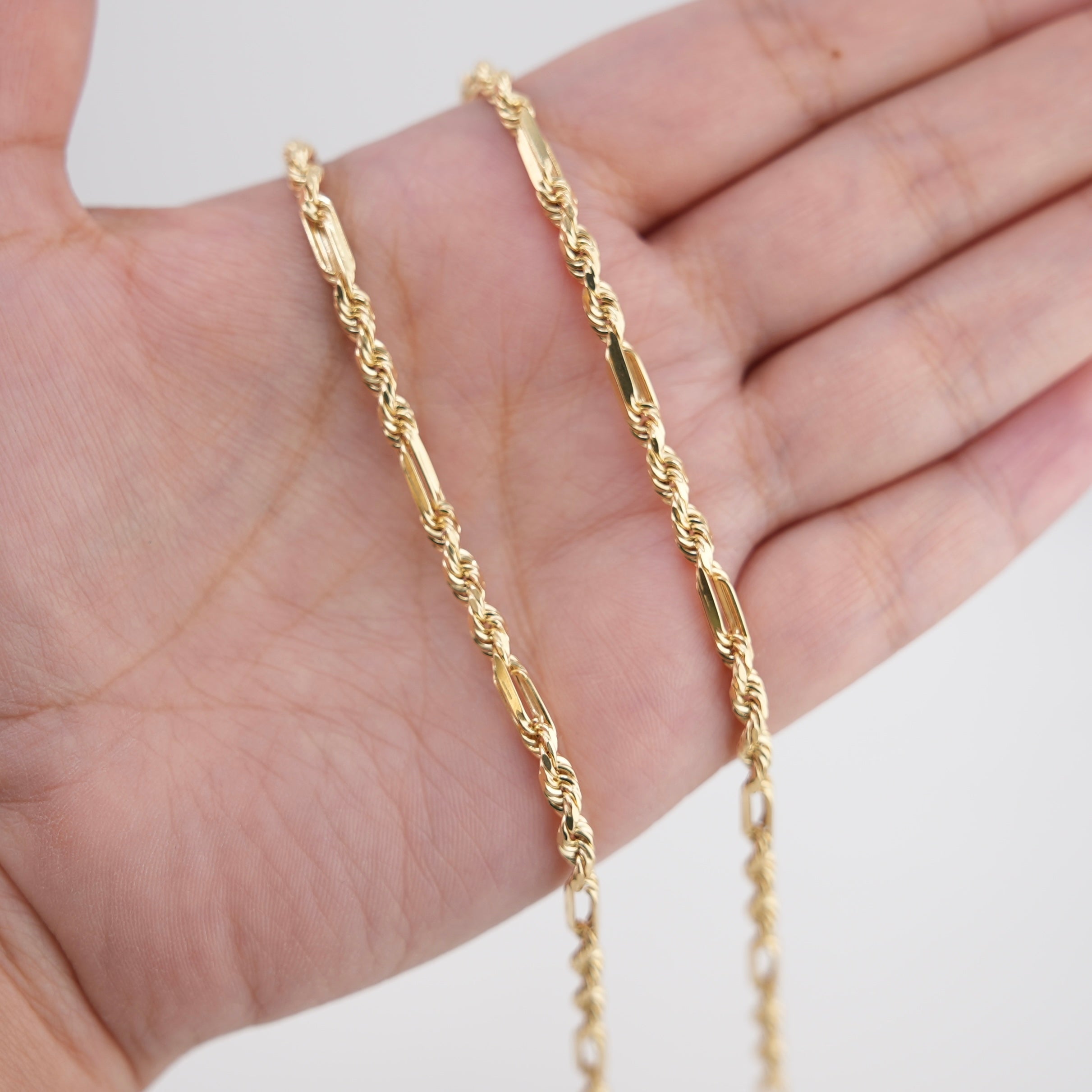 14k Gold Hollow Milano Chain 3.4mm