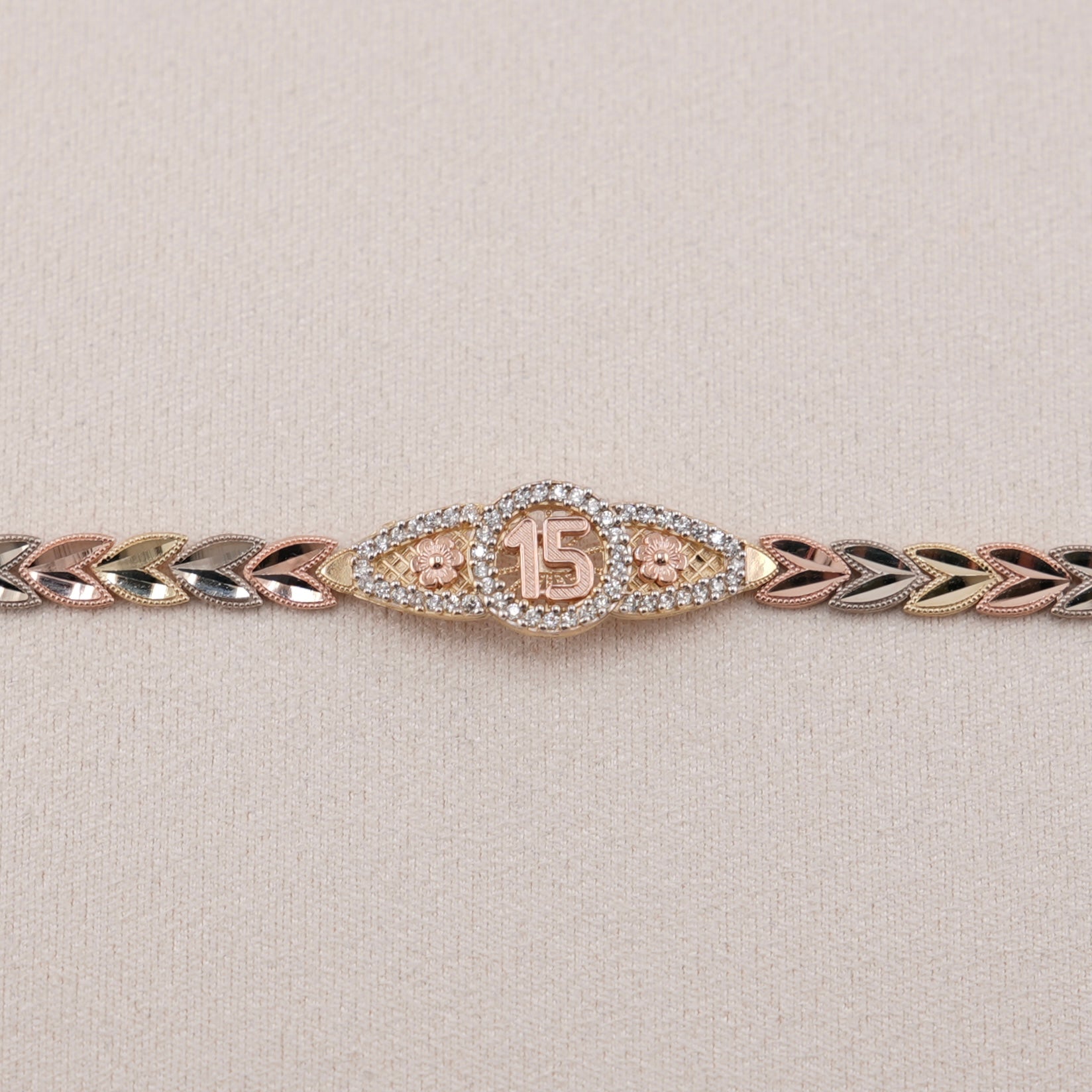 14k Gold Quinceañera Bracelet