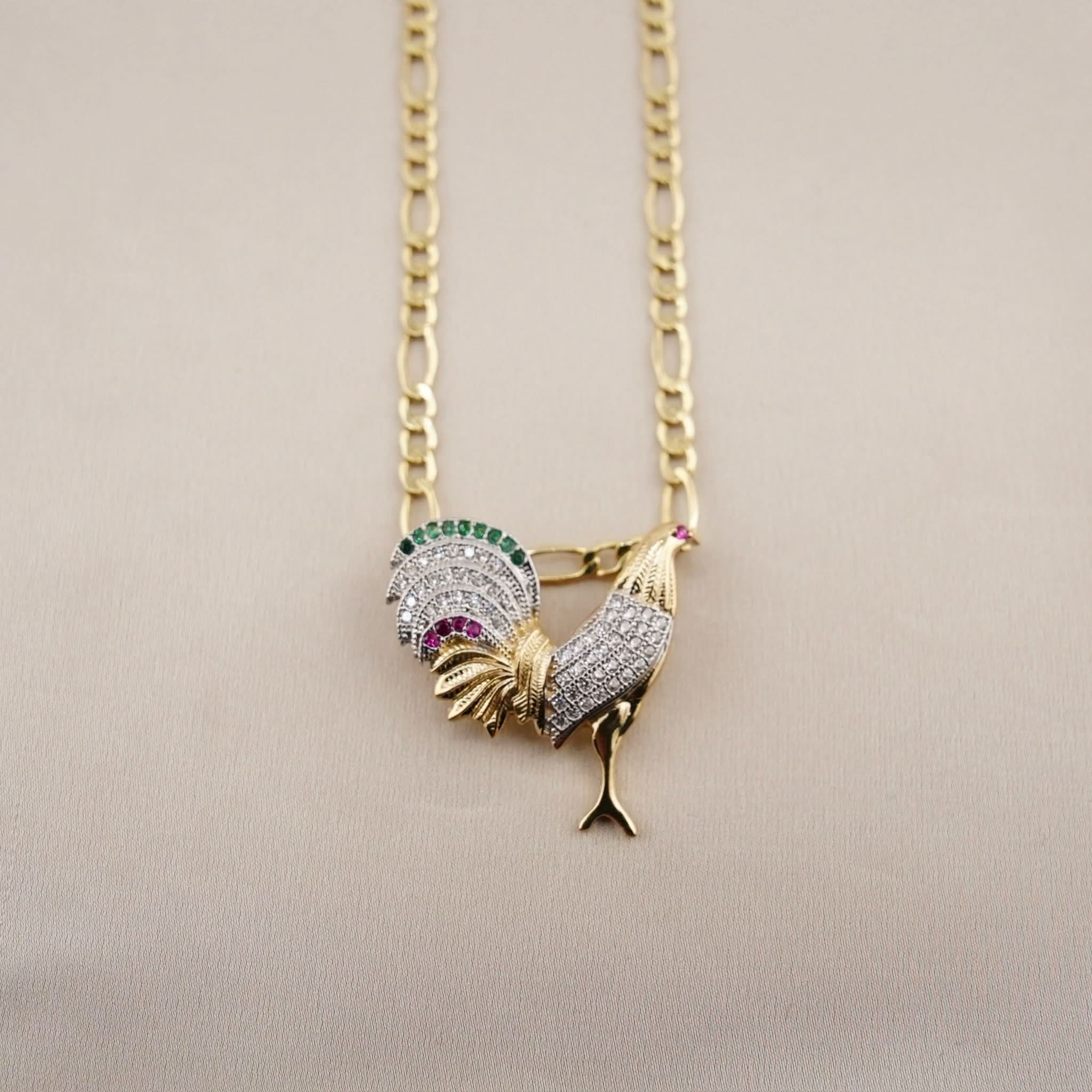 14k Gold Medium Gallo Chain Set