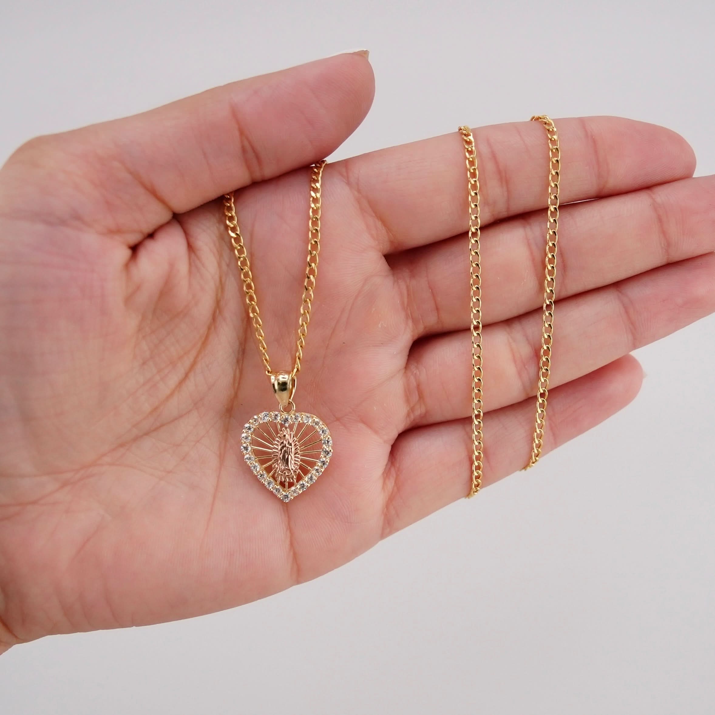 14k Gold Virgencita Chain Set