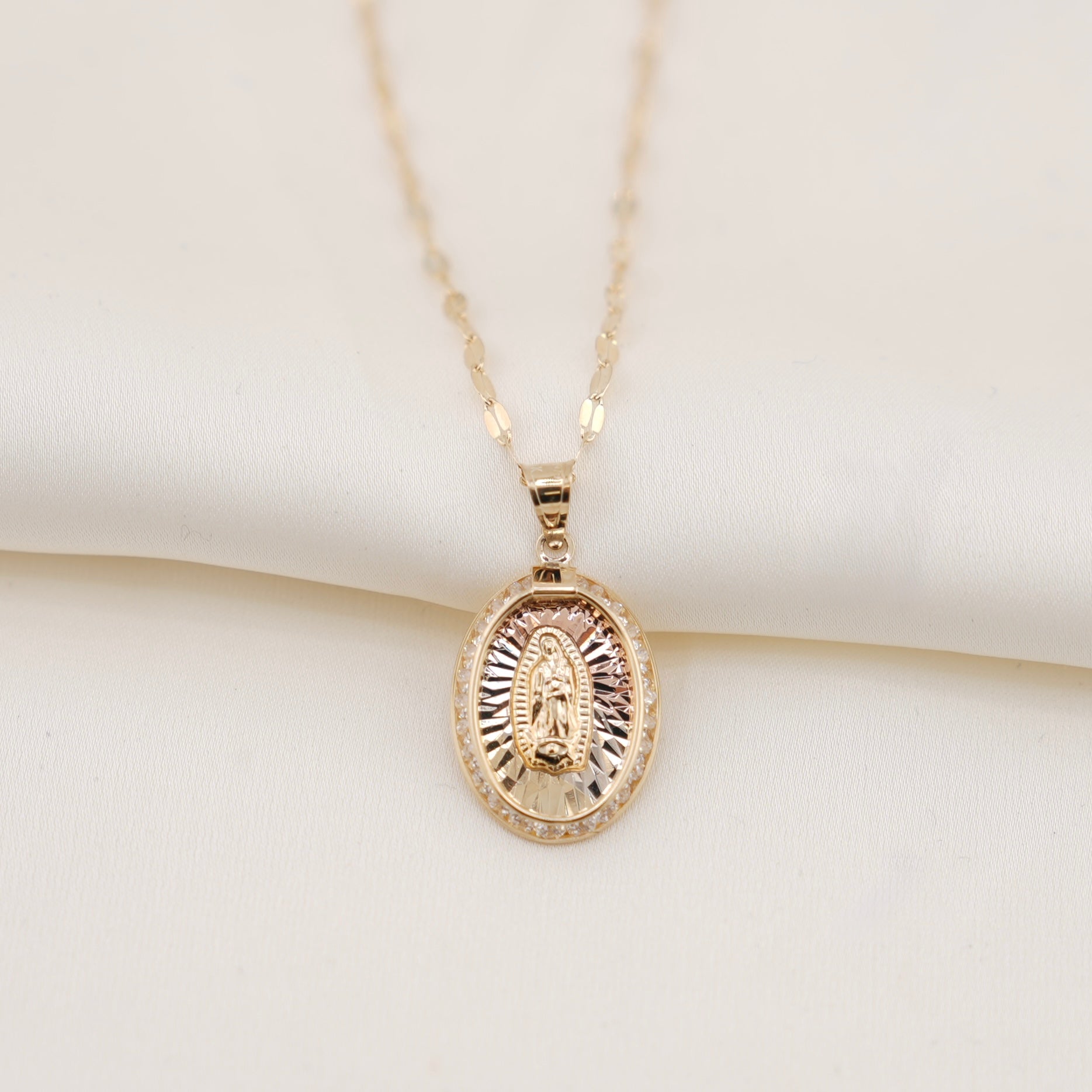 14k Gold Virgencita Chain Set