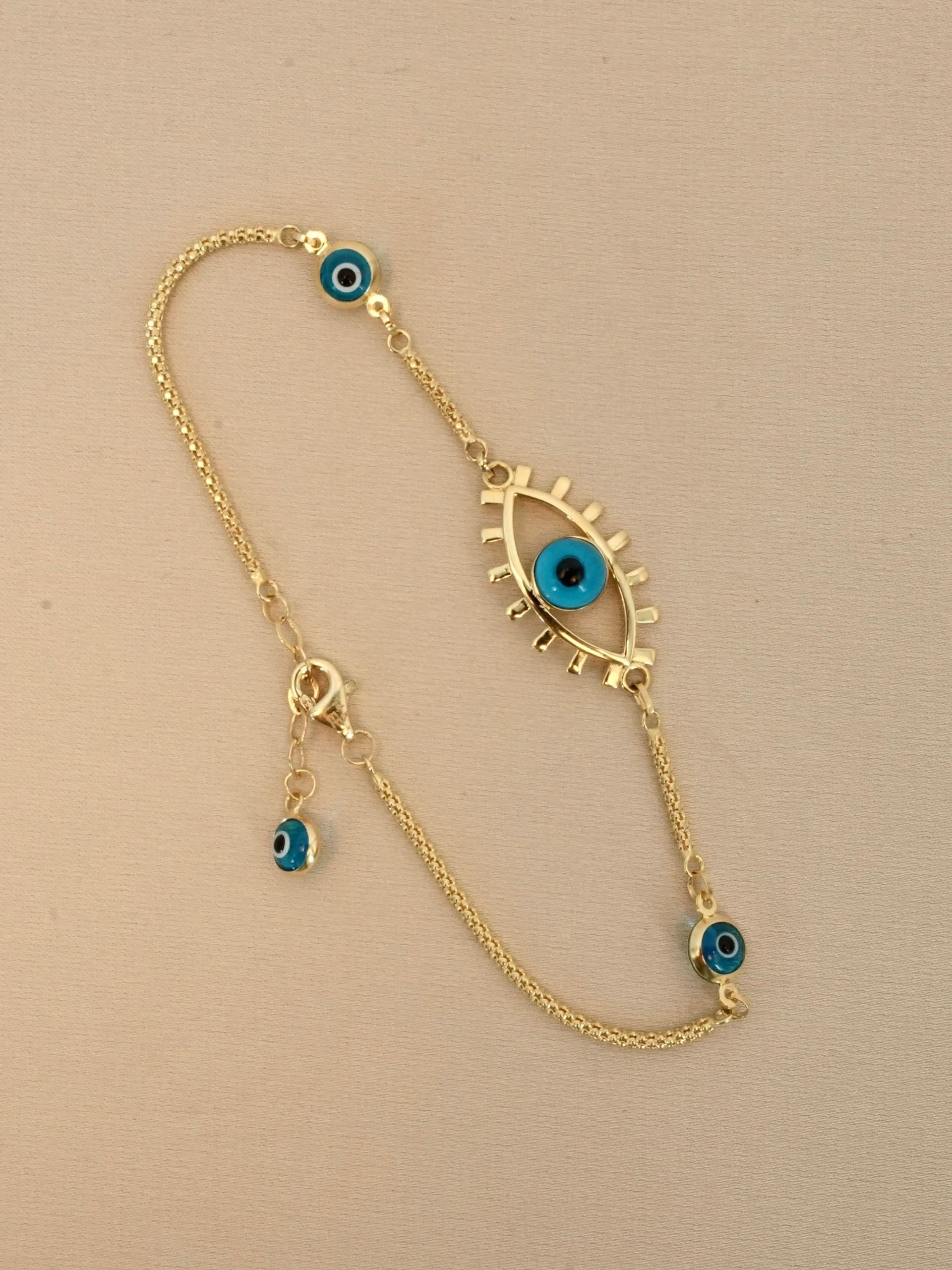 14K Gold Eye Women’s Bracelet.