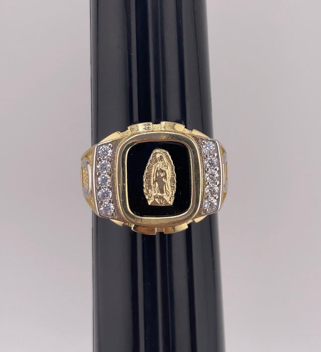 14k Gold Virgencita Men’s Ring CBRM#13