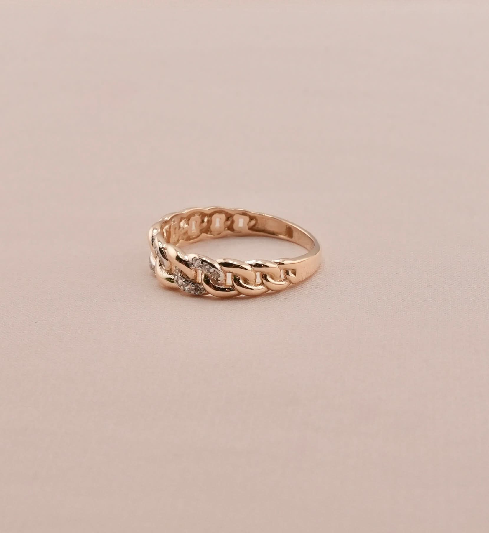 14K Gold Cuban Women’s Ring