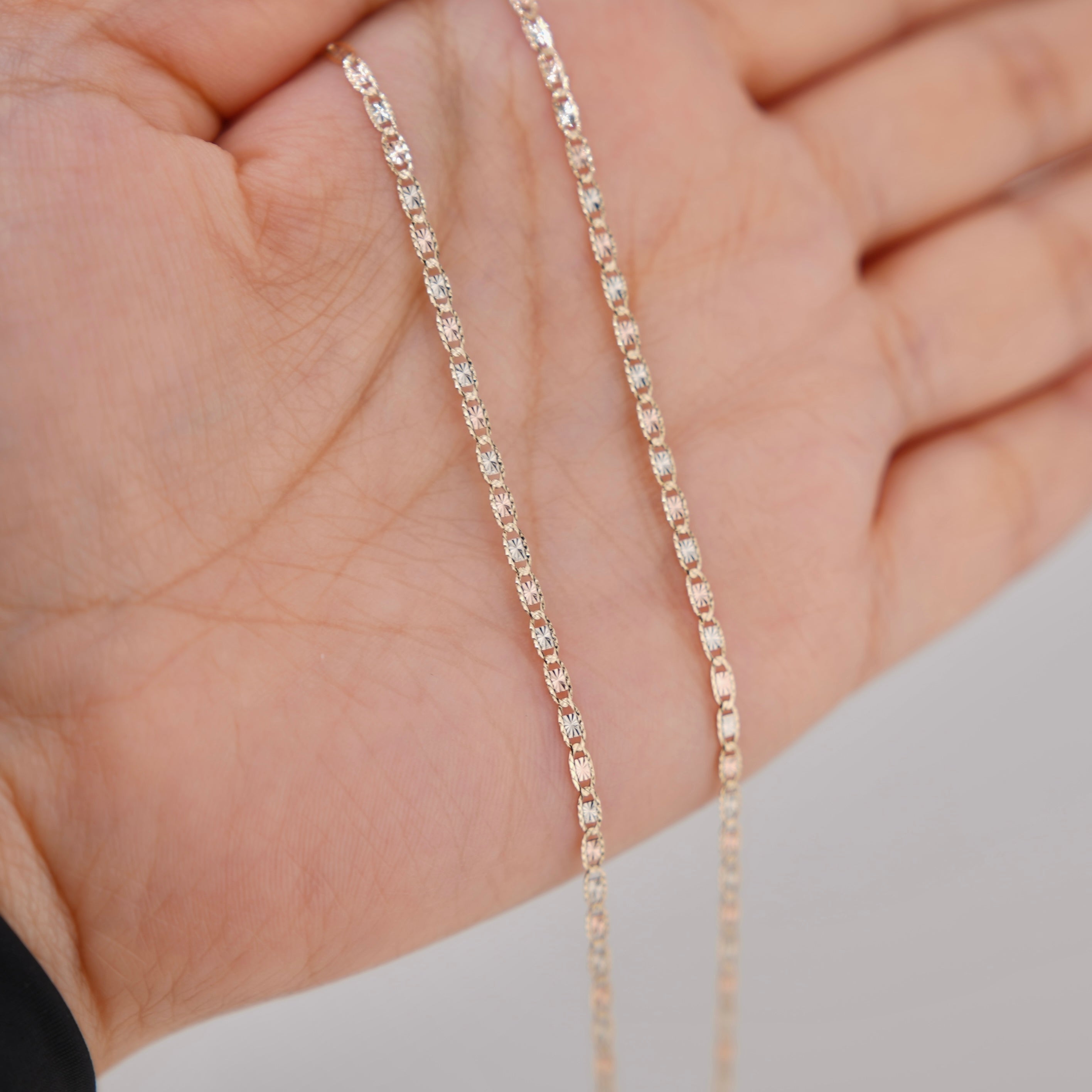 14k Gold Solid D.C Valentino Chain 2mm