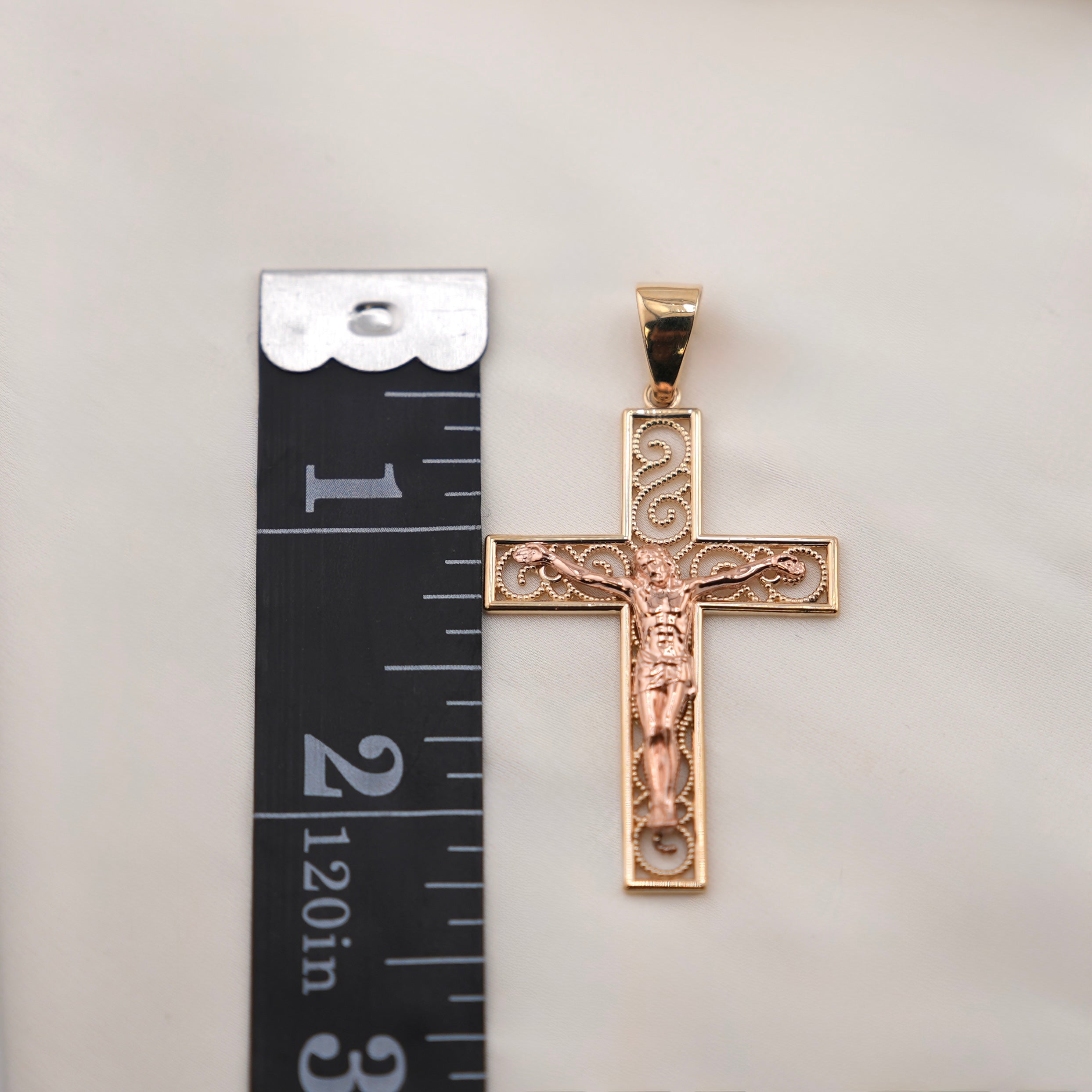 14k Gold Cross Chain Set