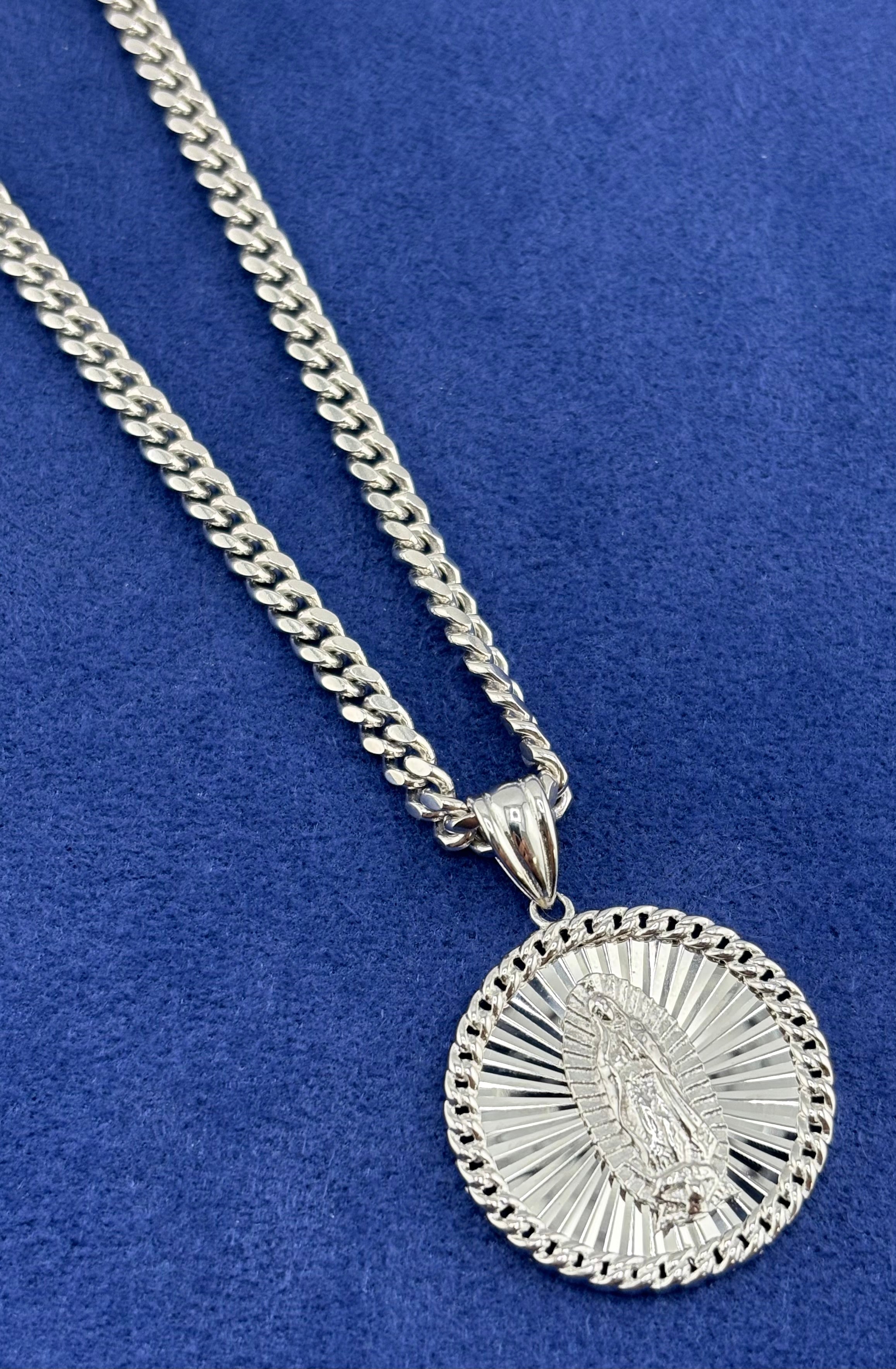 Silver 925 Virgencita Chain Set