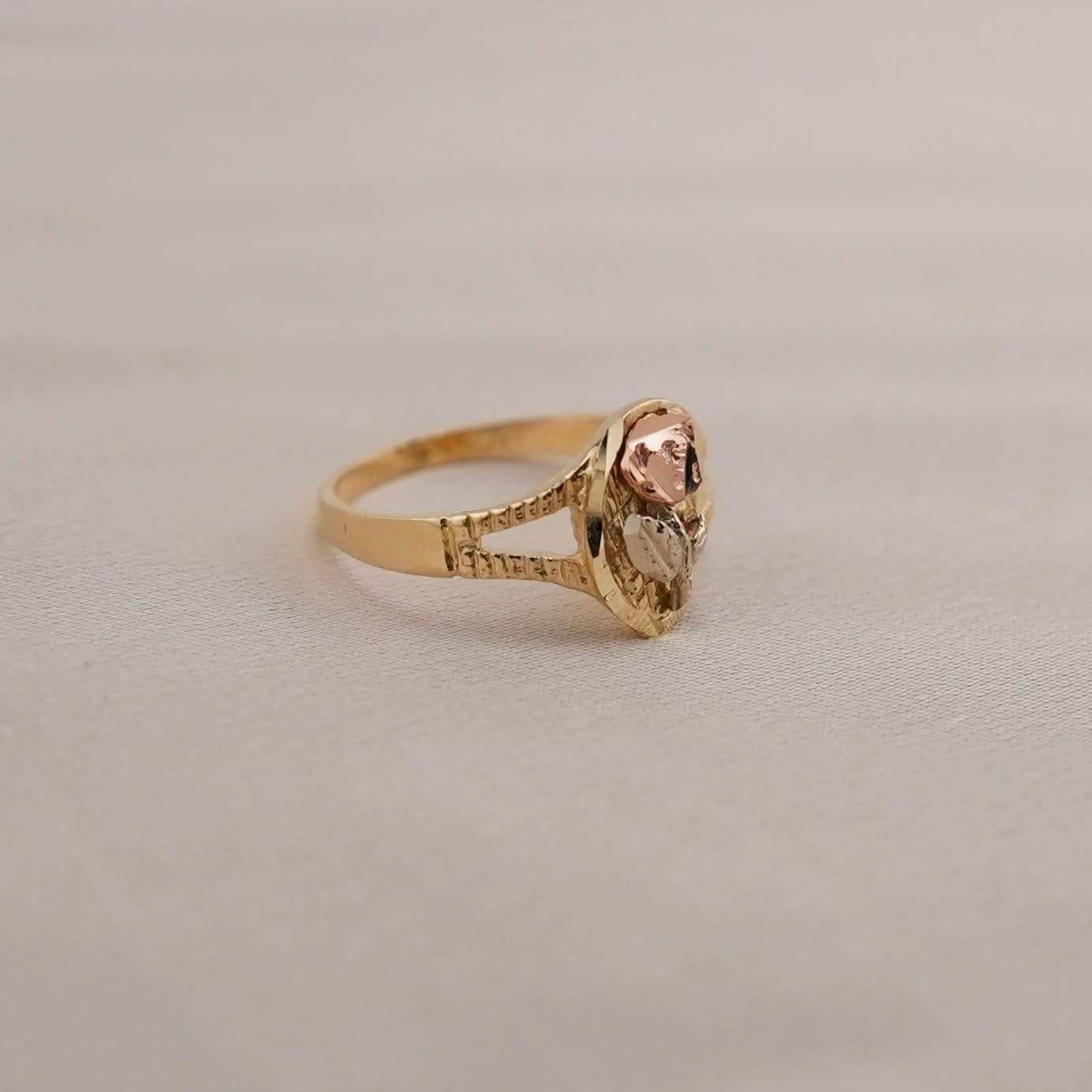 14k Gold Rose Ring