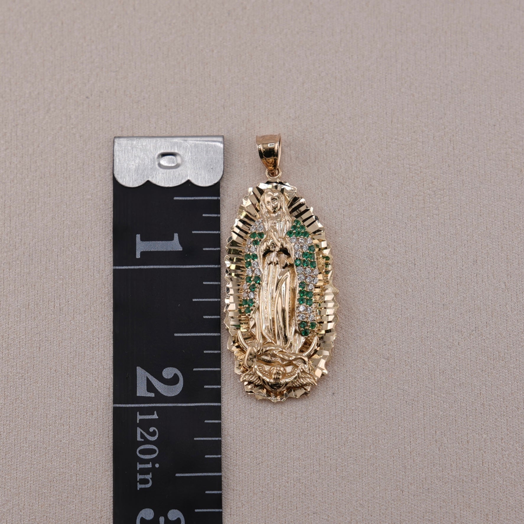 14k Gold Virgencita Pendant