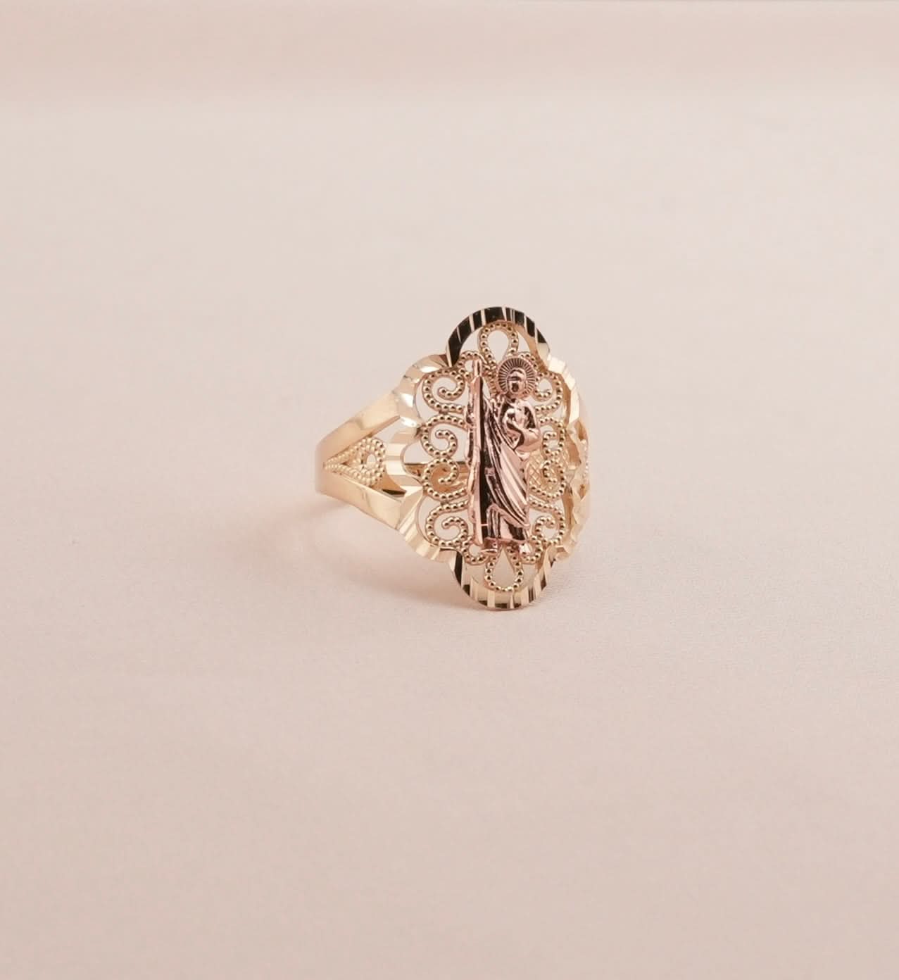 14K Gold San Judas Women's Ring