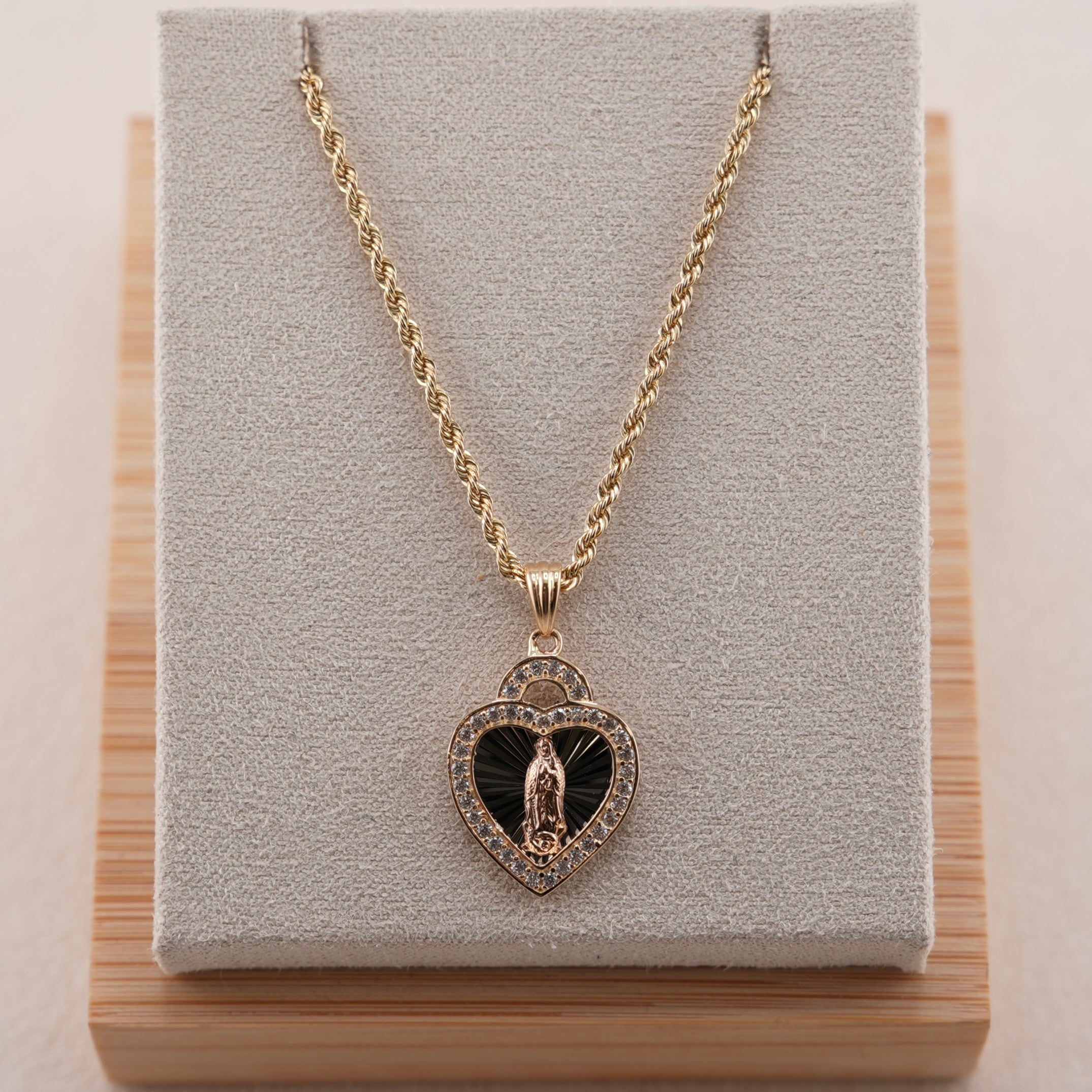 14k Gold Virgencita Chain Set