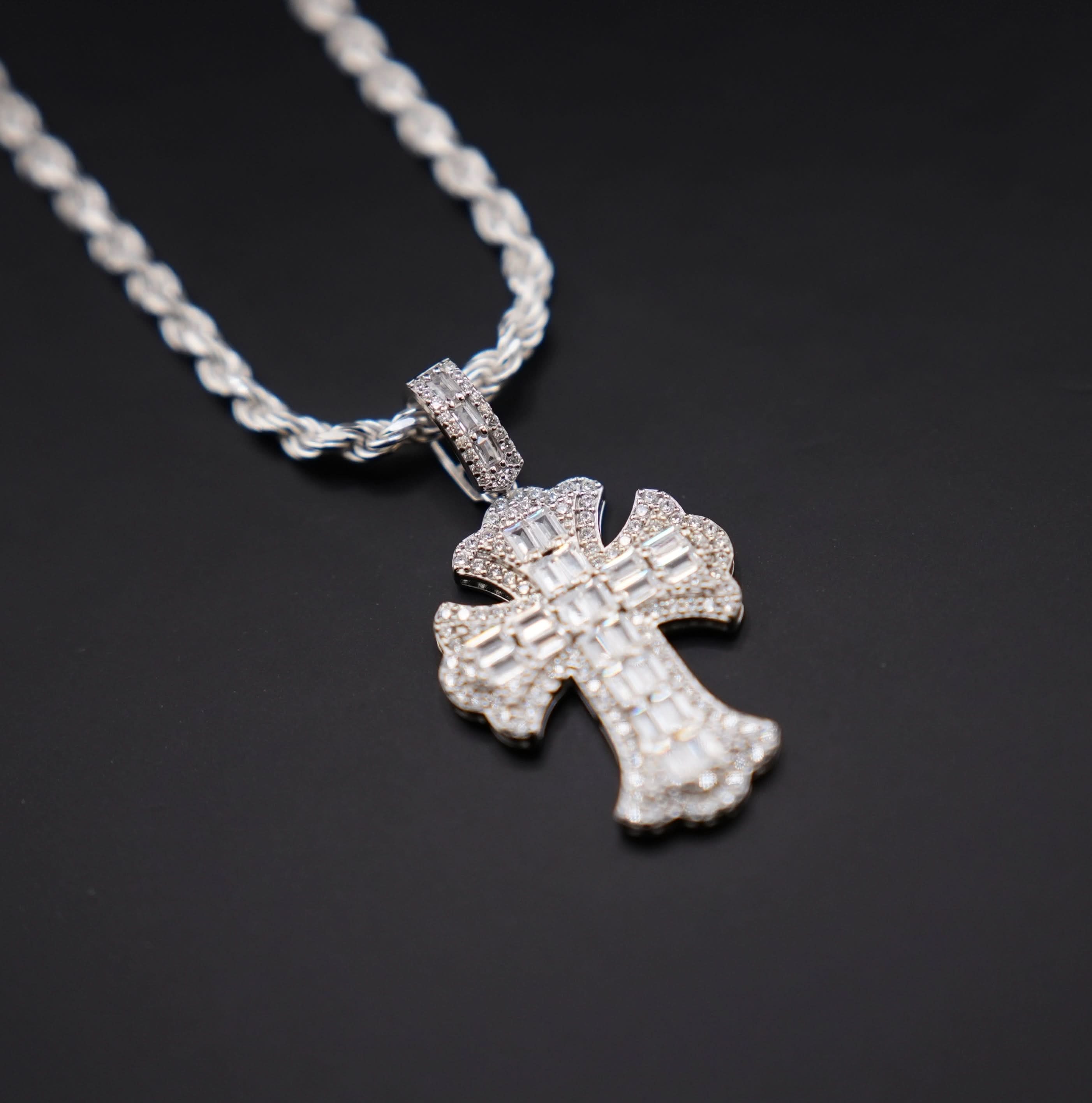 Silver 925 Cross Pendant or Chain Set