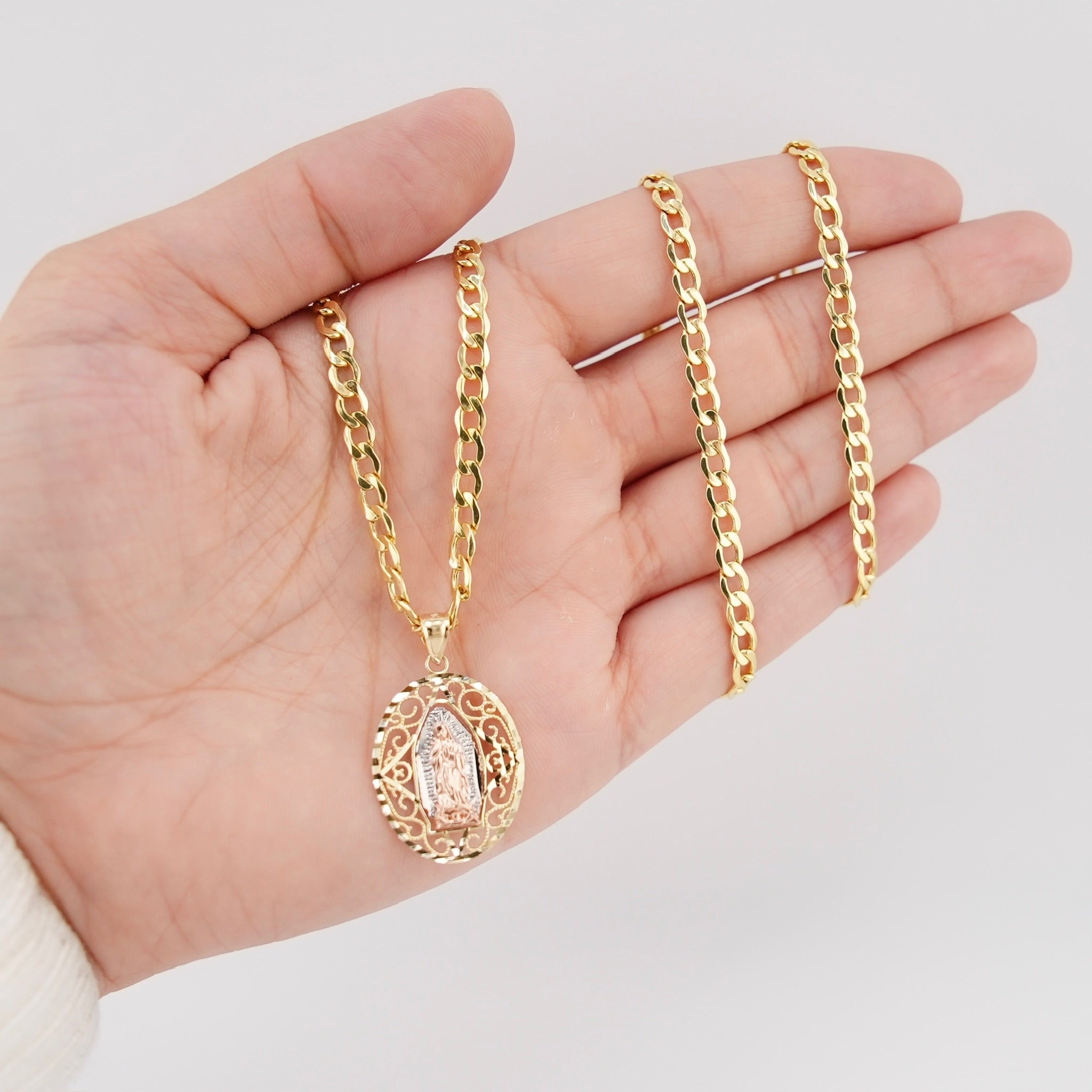 14k Gold Virgencita Chain Set
