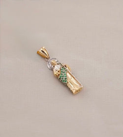 14k Gold Mini 3D San Judas Pendant