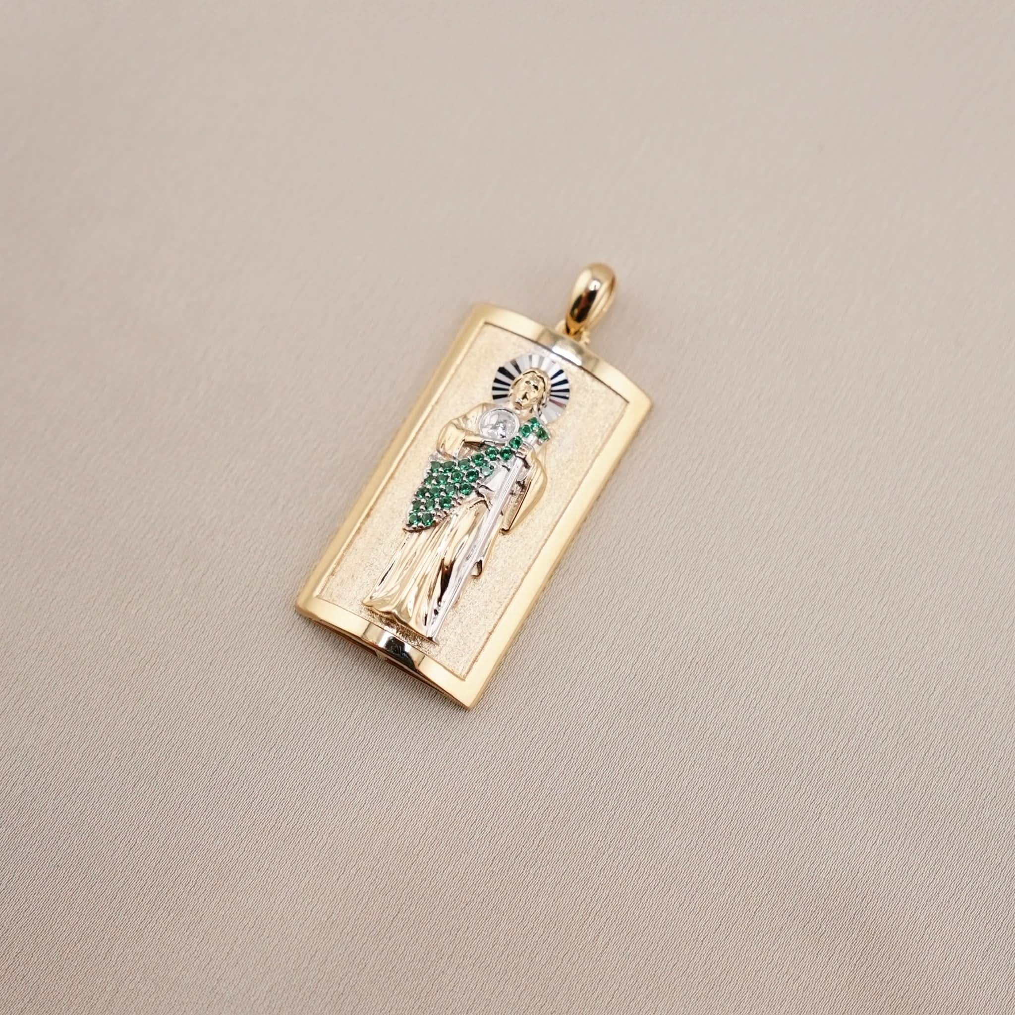 14k Gold San Judas Pendant