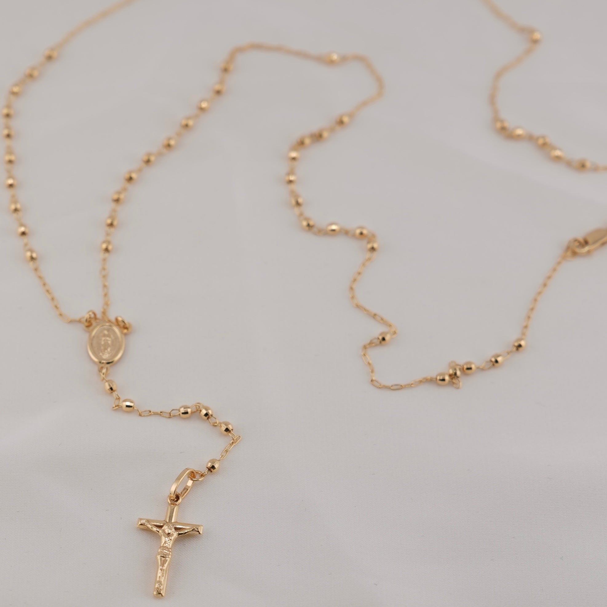 14k Gold Rosary 2.5mm 24in