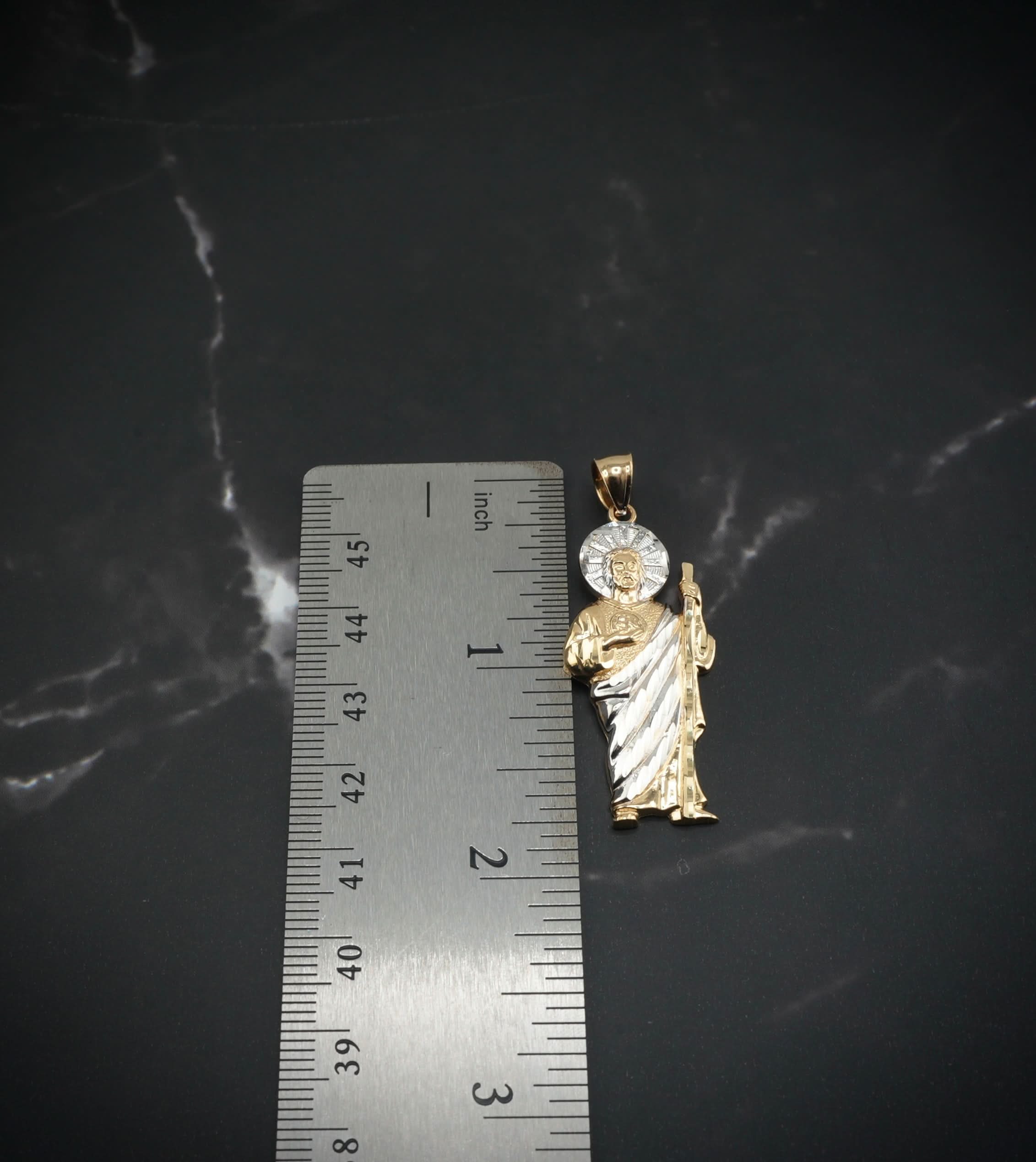 14k Gold San Judas Pendant or Chain Set