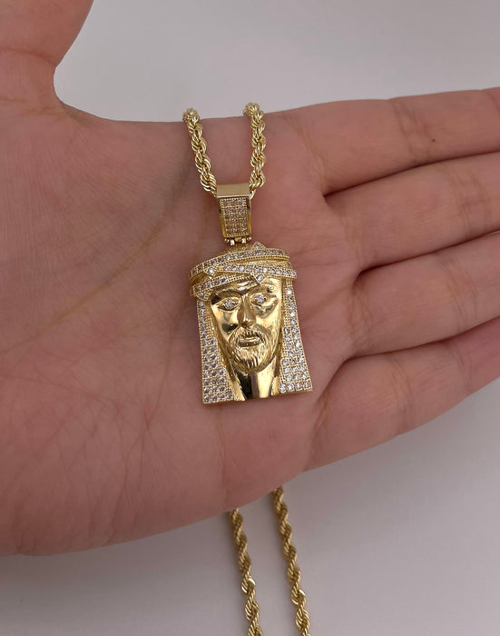 14k Gold Jesus Chain Set CBP#29