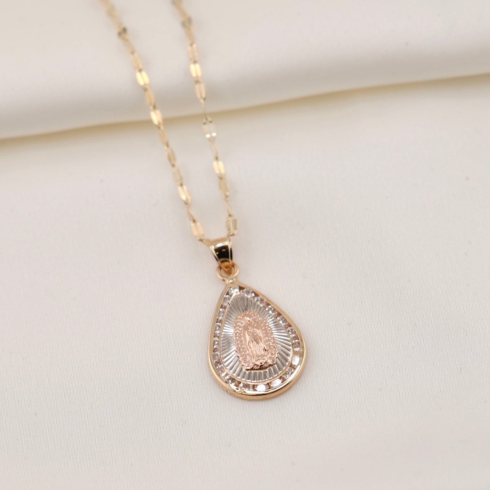 14k Gold Virgencita Chain Set