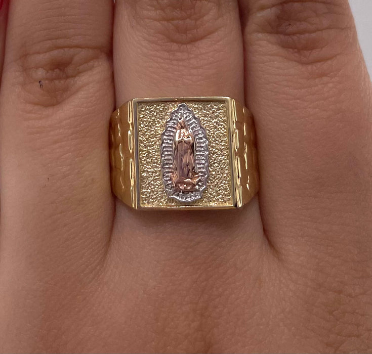 14k Gold Virgencita Men’s Ring CBRM#5