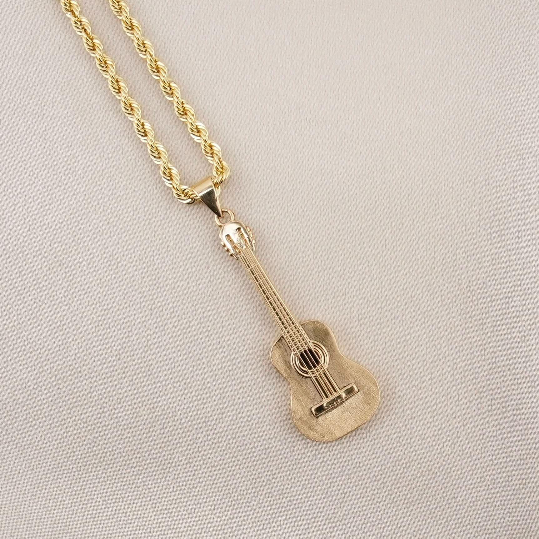 14k Gold Guitar Chain Set
