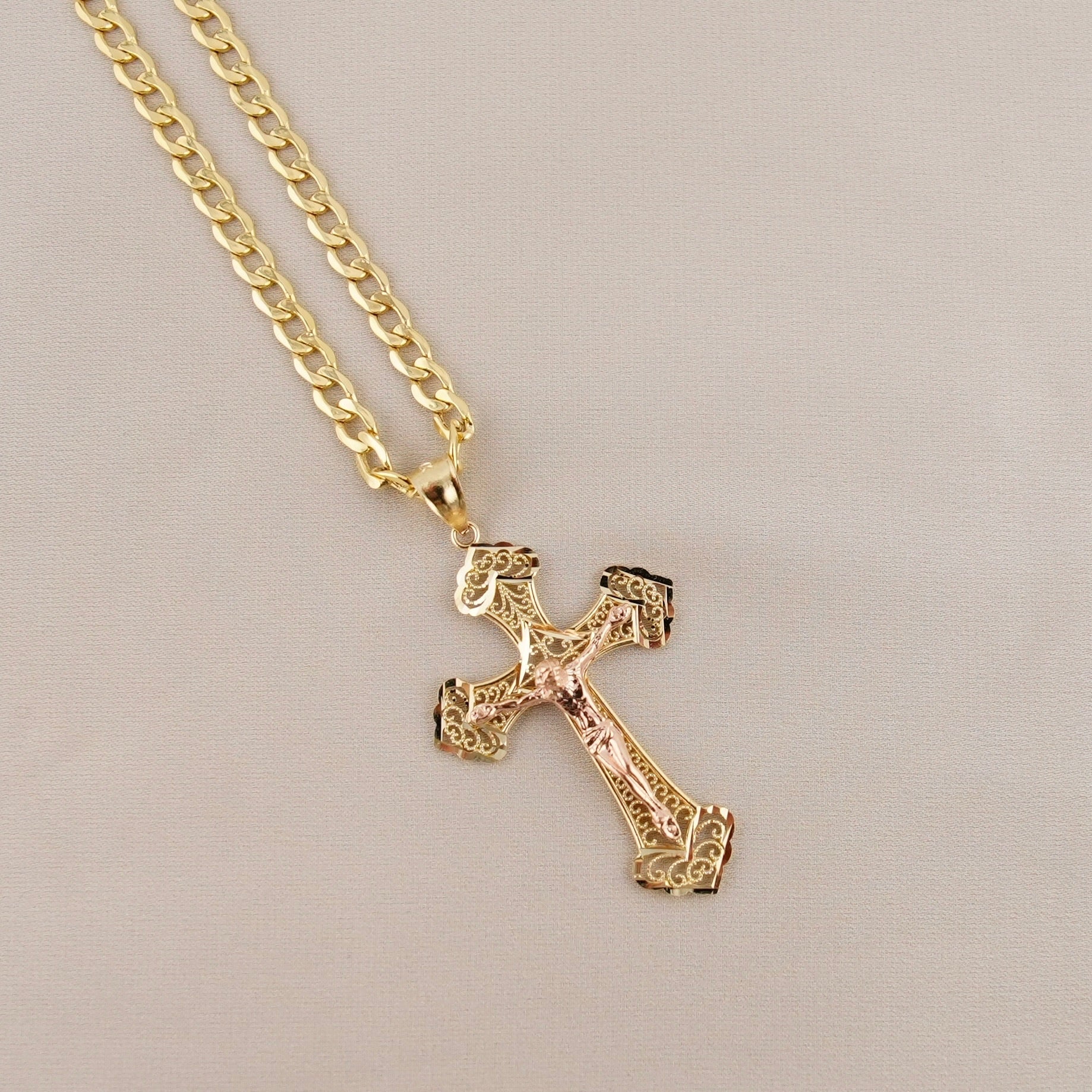 Cross Chain Rupa 14k Gold Cross Chain Set