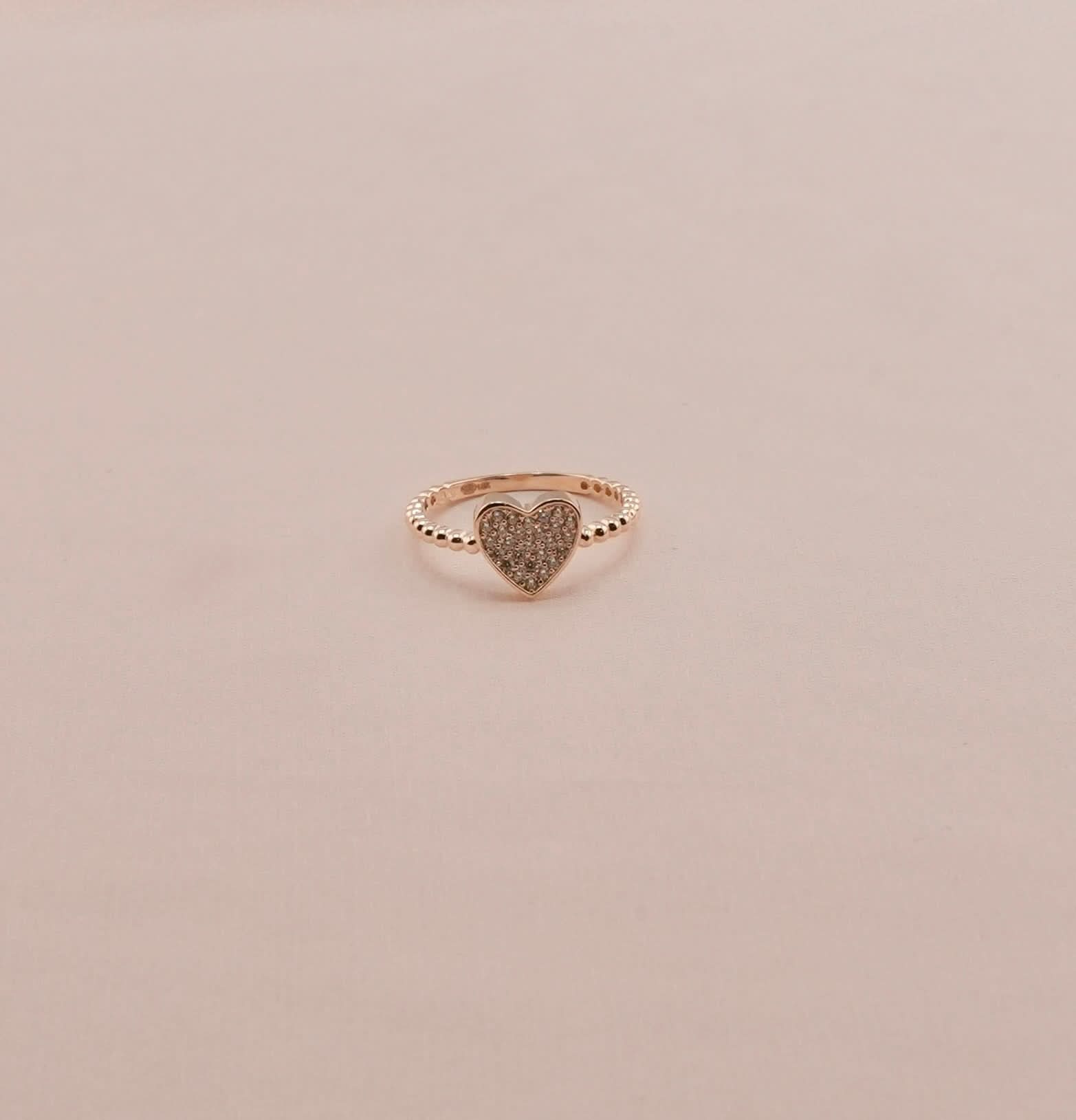 14K Gold Heart Women’s Ring