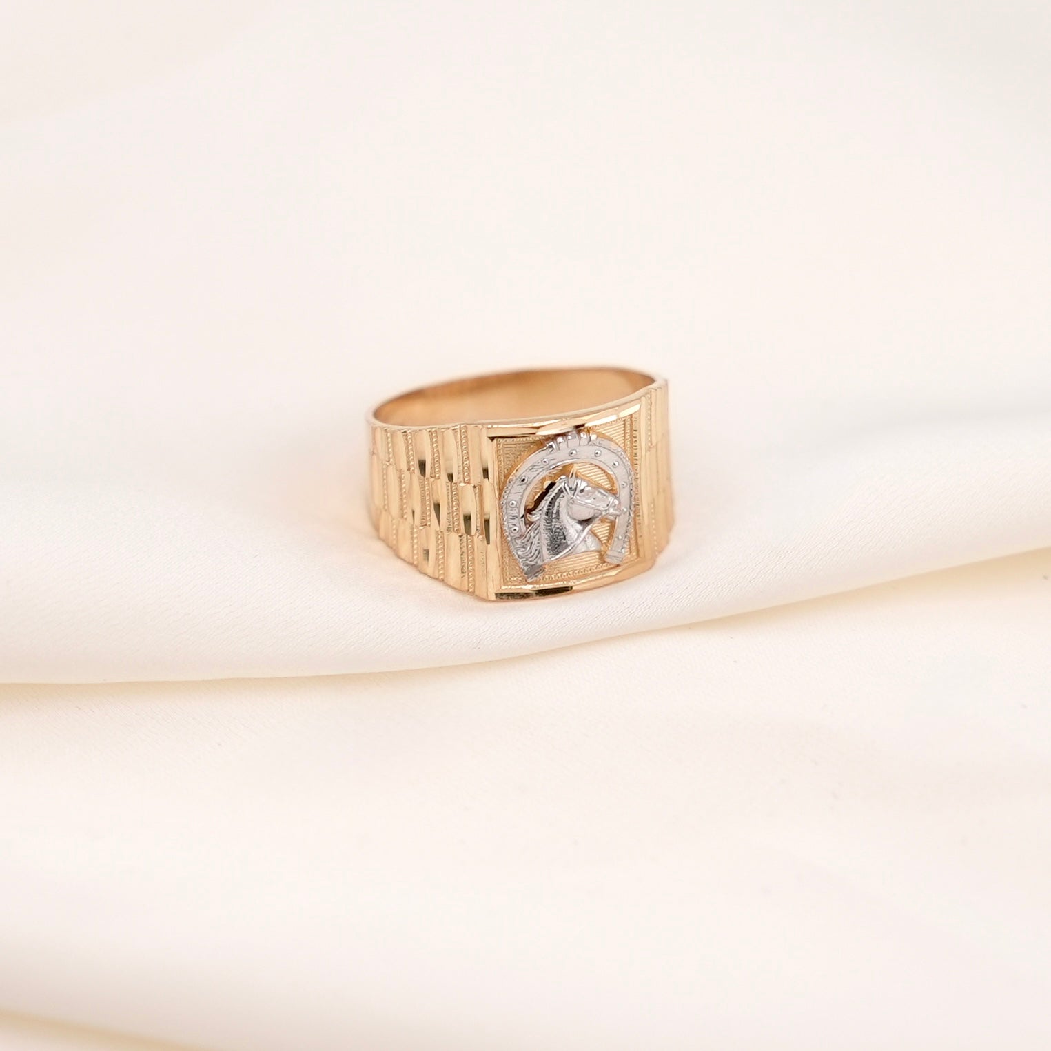 14K Gold Horseshoe Ring