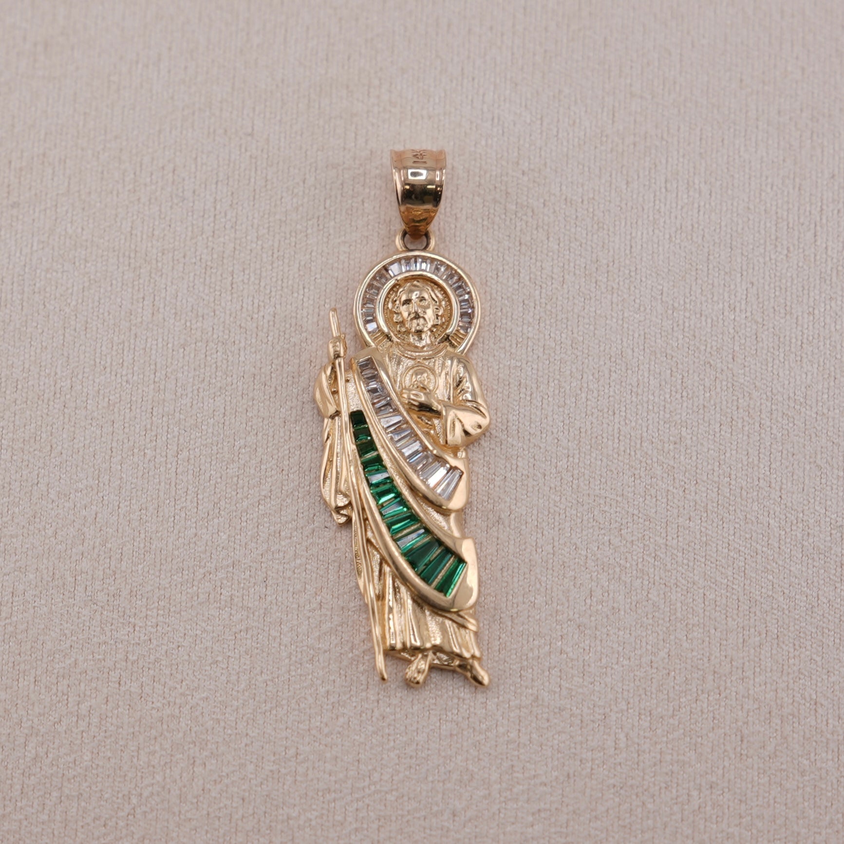 14k Gold San Judas Pendant