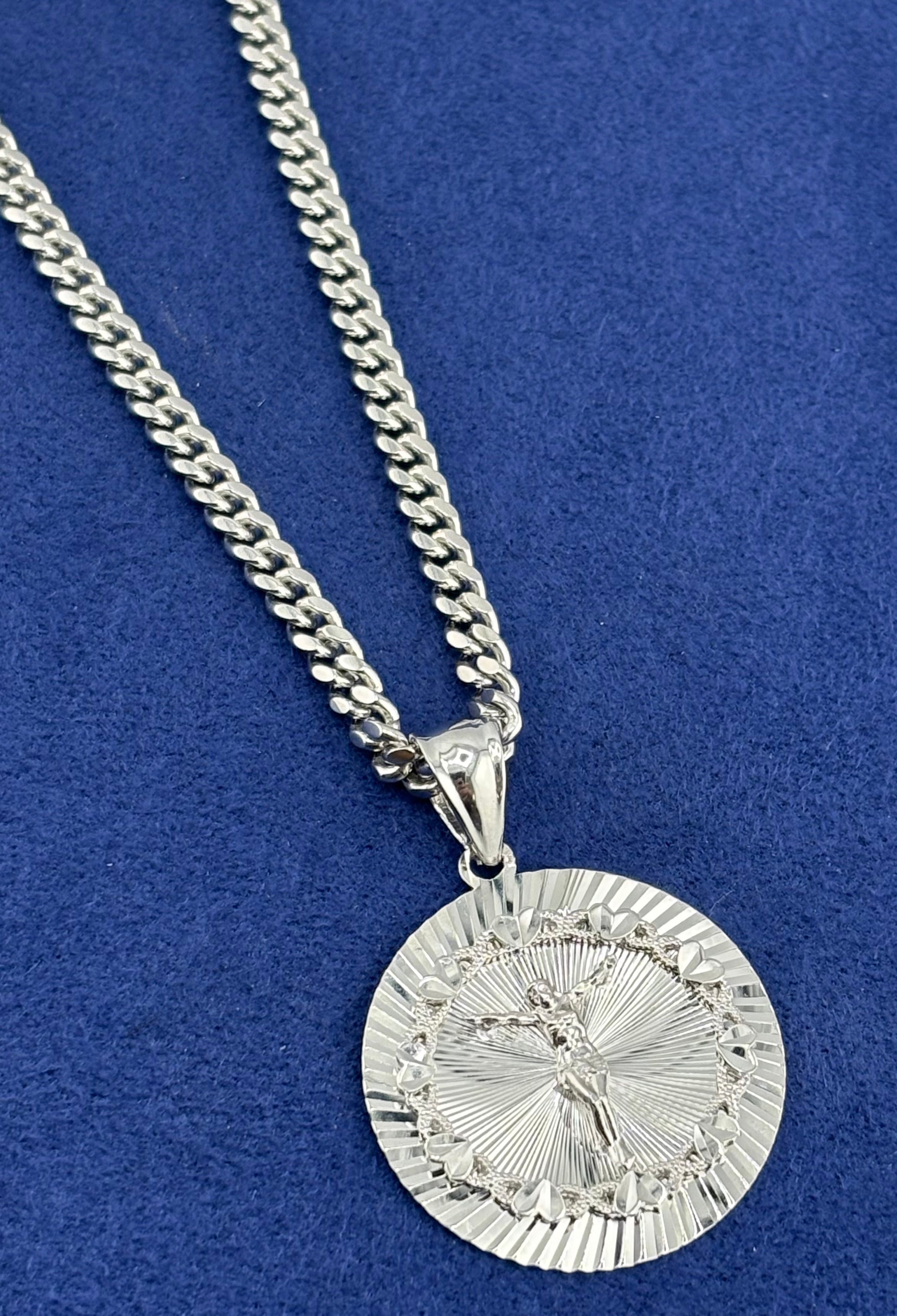 Silver 925 Jesus Chain Set