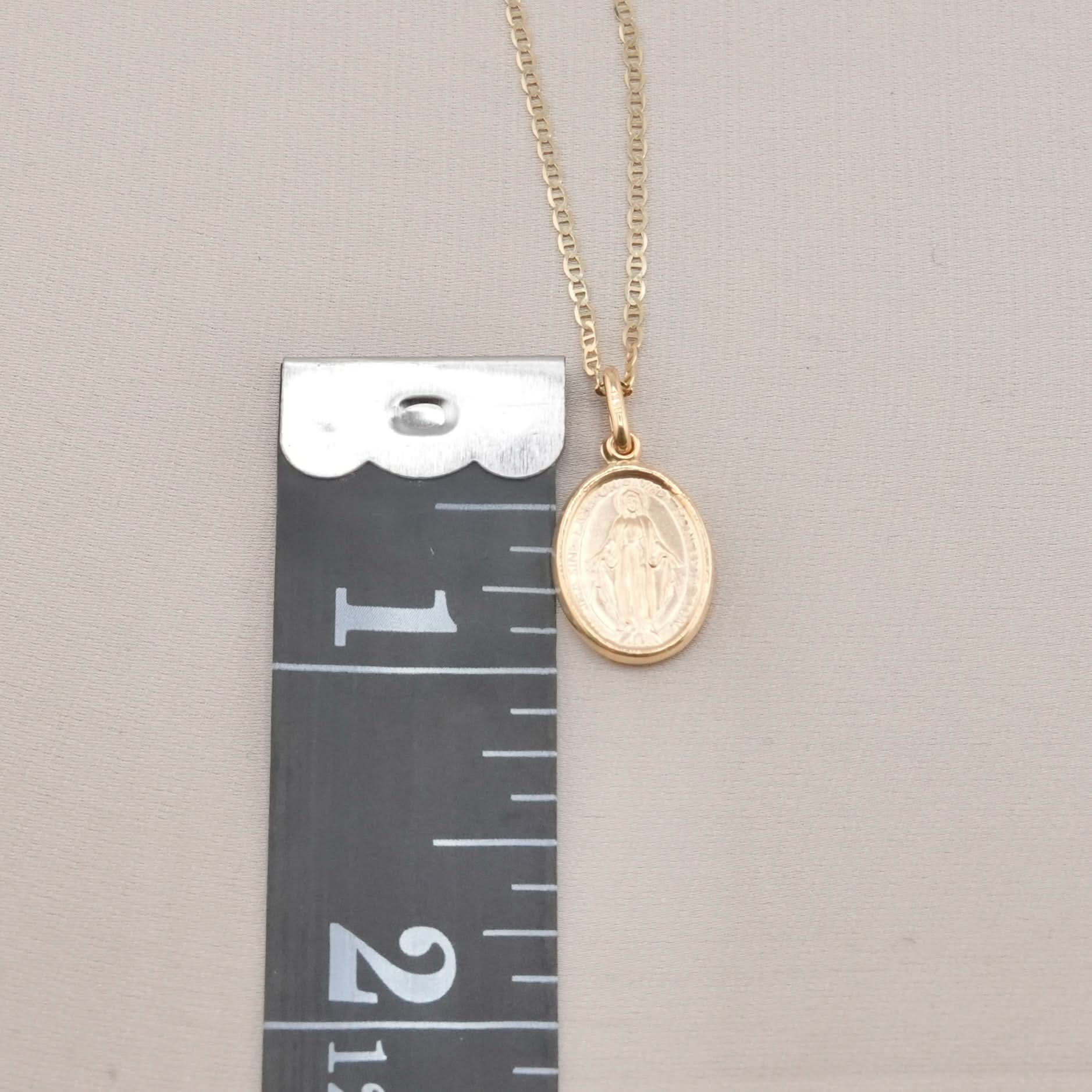 14k Gold Virgen Milagrosa Chain Set