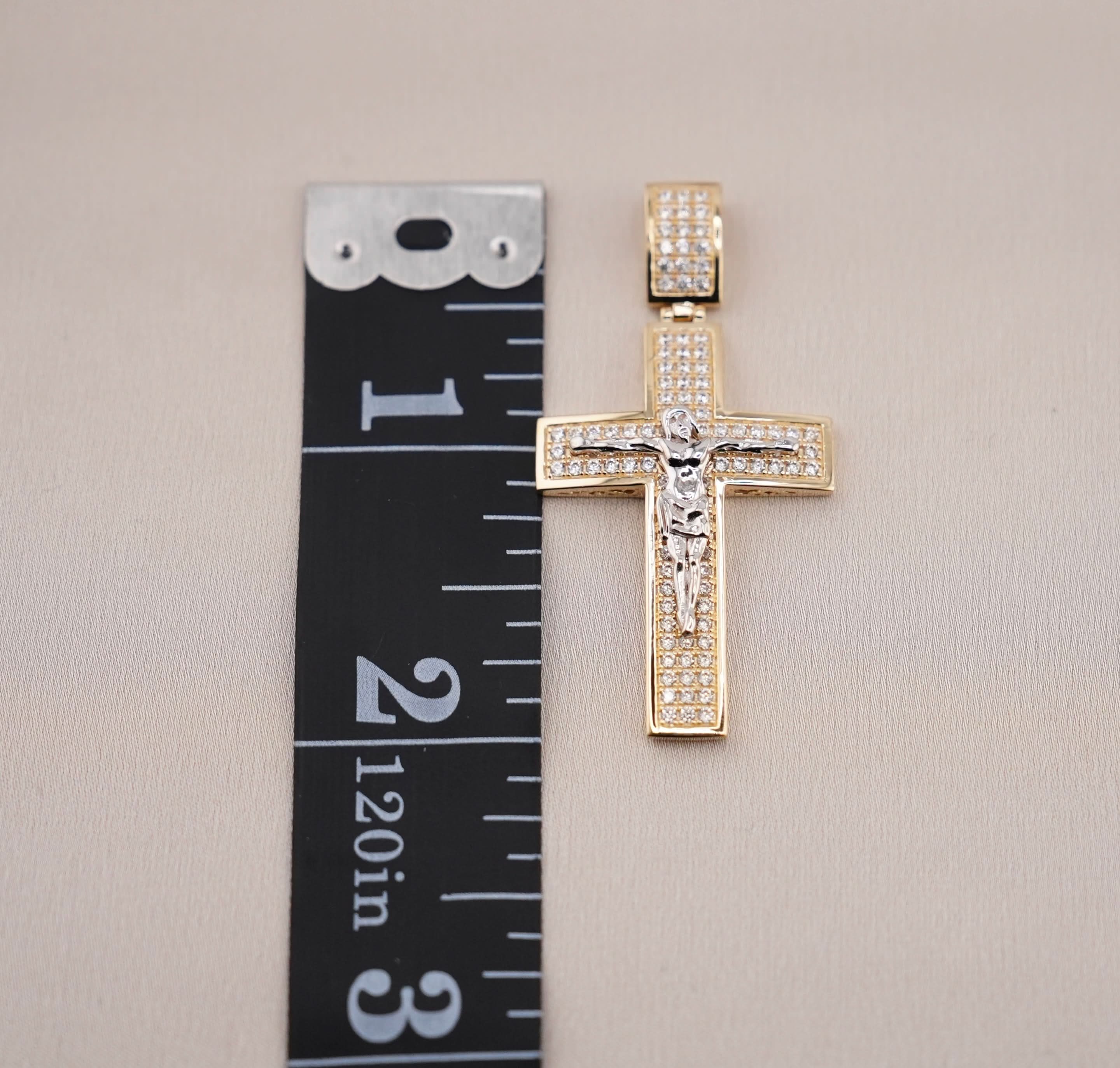 14k Gold Cross Chain Set