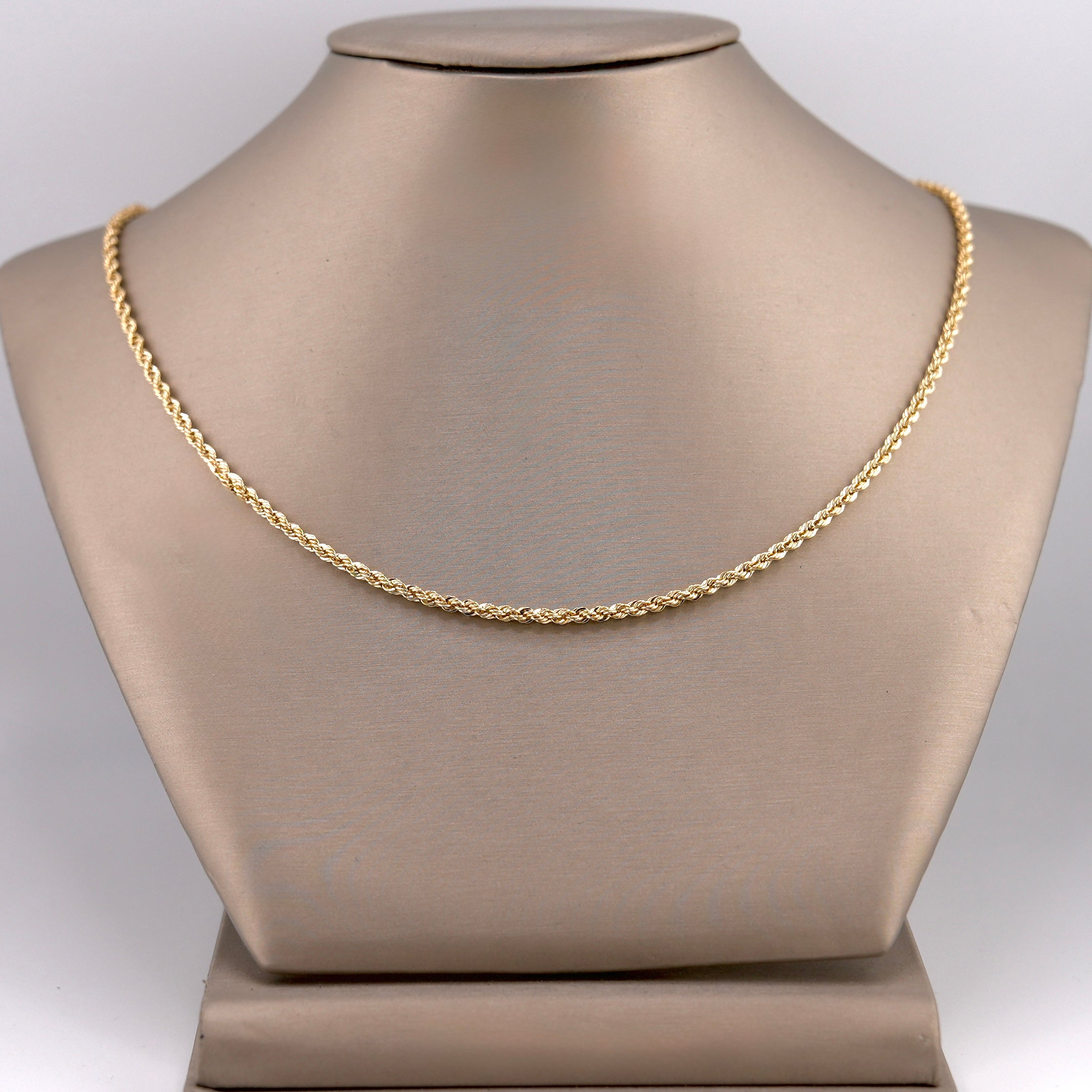 14k Gold Hollow Rope Chain 3mm
