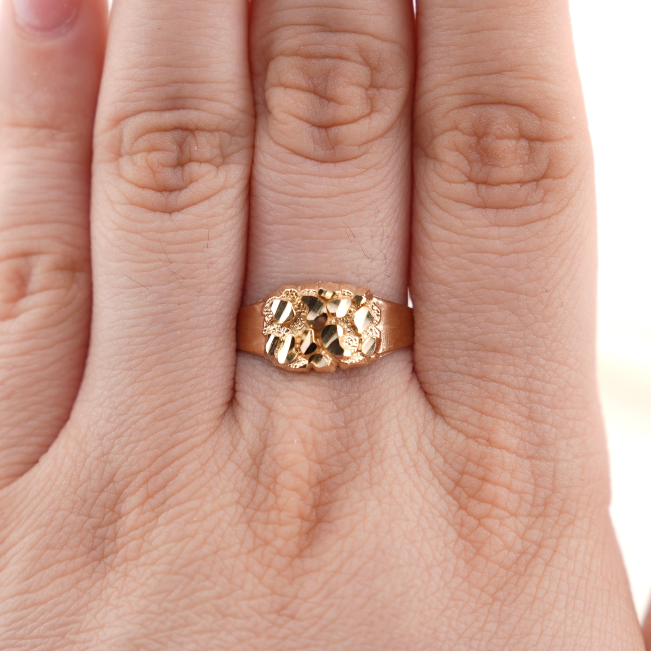 14k Gold Nugget Ring