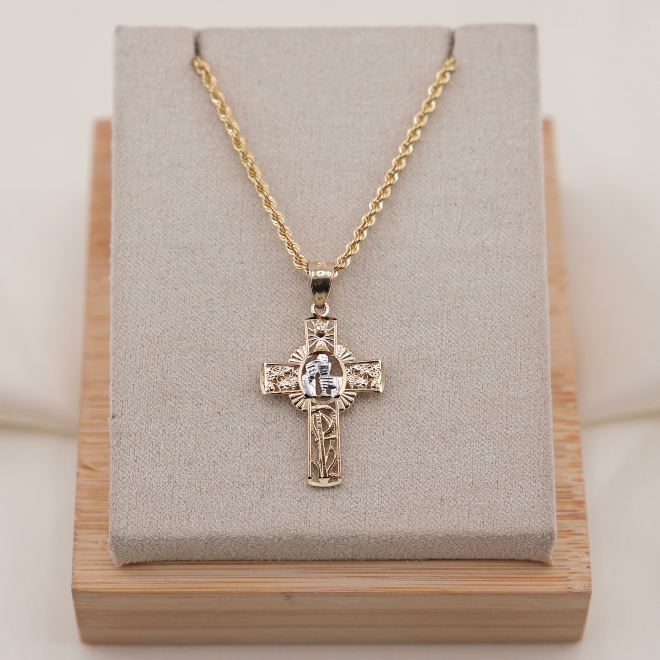 14k Gold First Communion Cross Chain Set