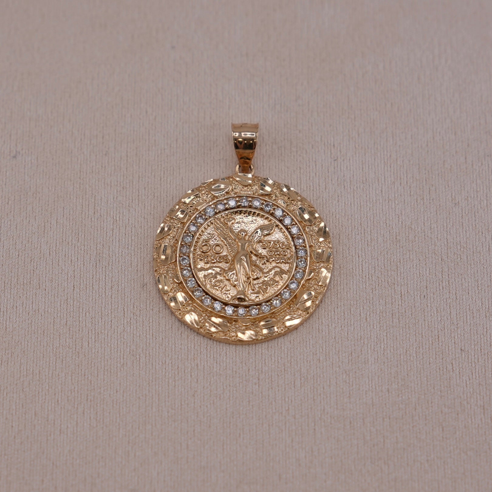 14k Gold Centenario Coin Pendant