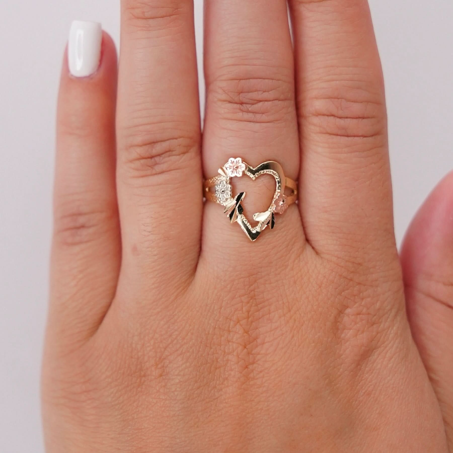 14k Gold Heart Ring