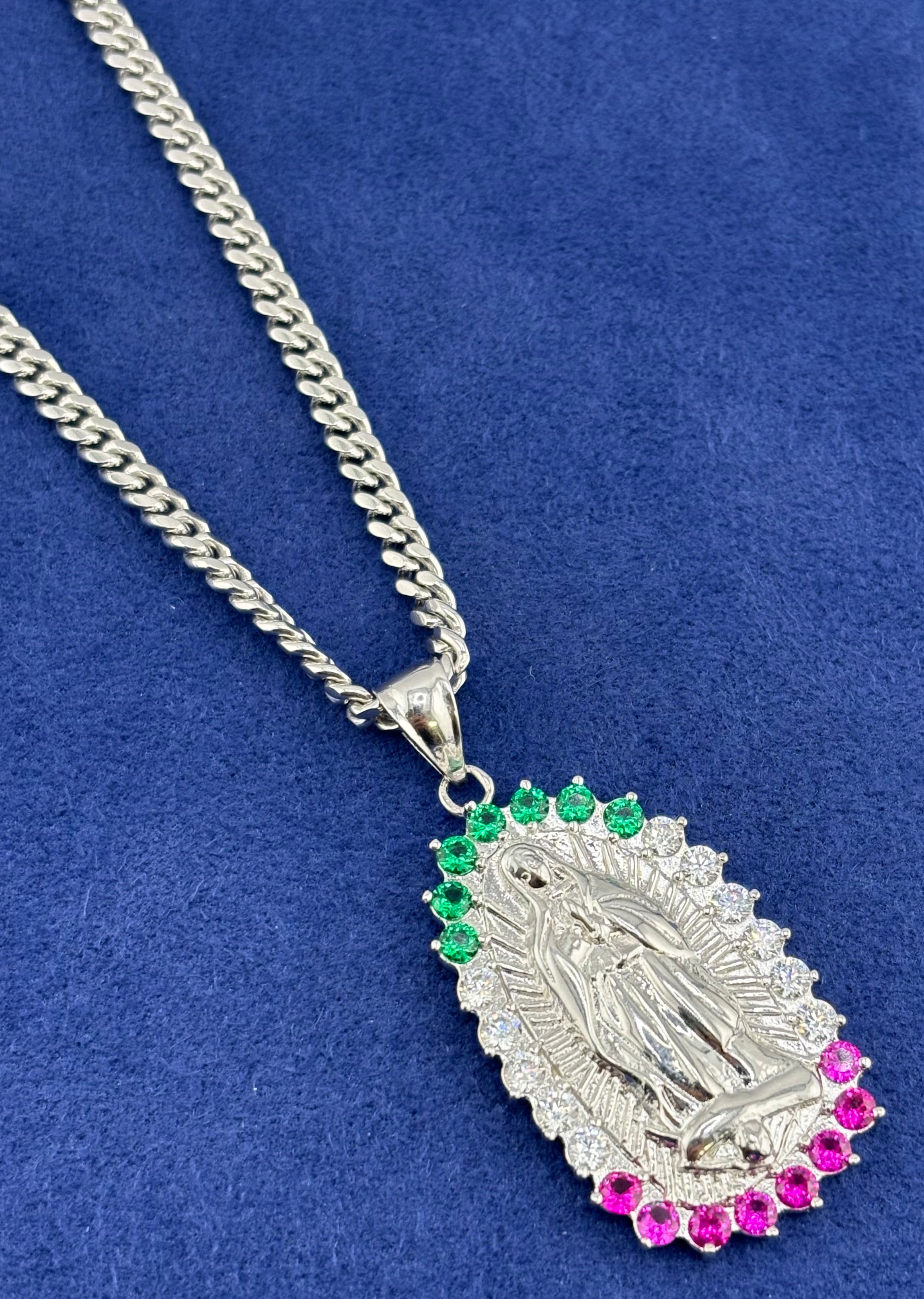 Silver 925 Virgencita Chain Set