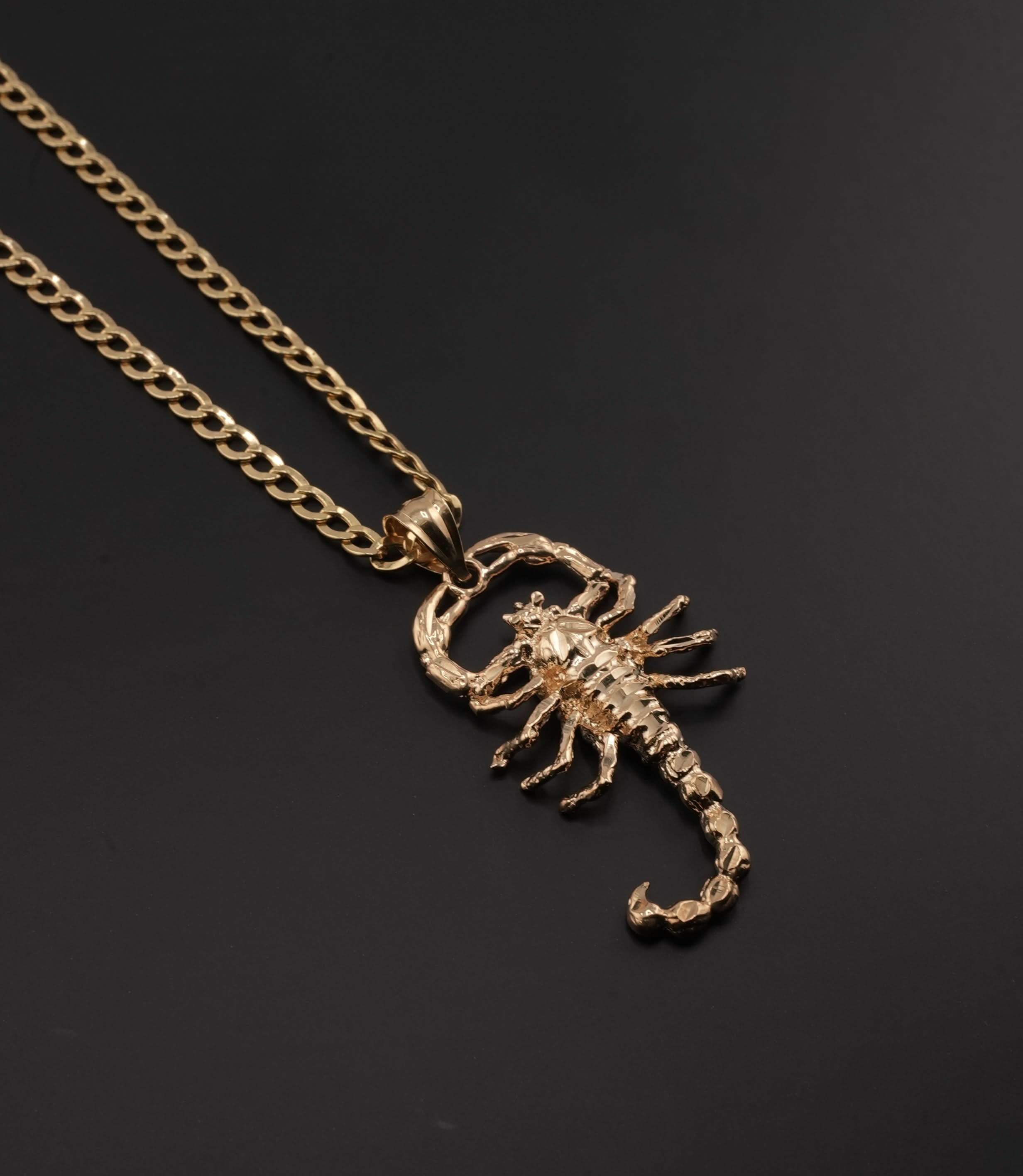 14K Gold Scorpion Chain Set