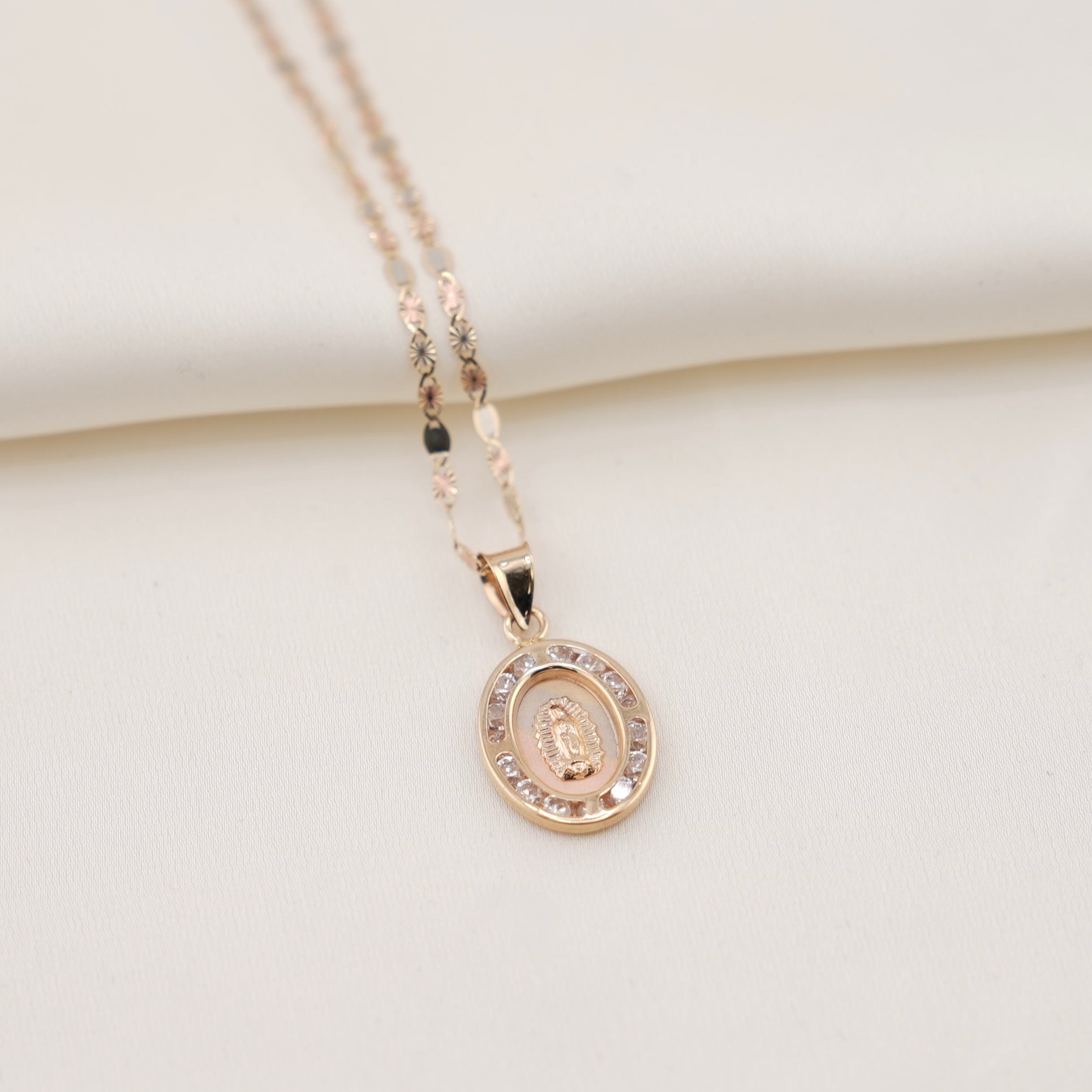 14k Gold Virgencita Chain Set