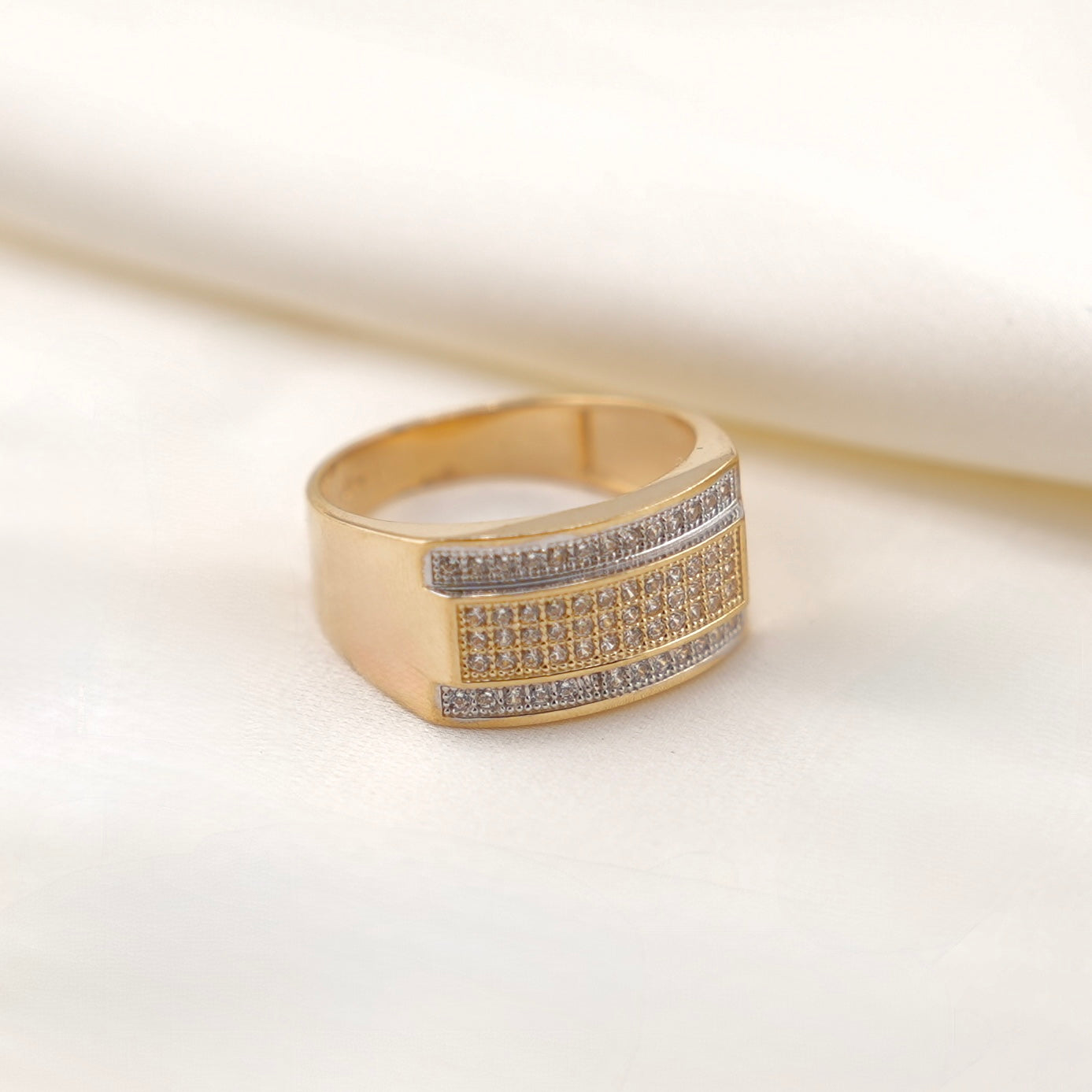 14k Gold Men’s CZ Ring