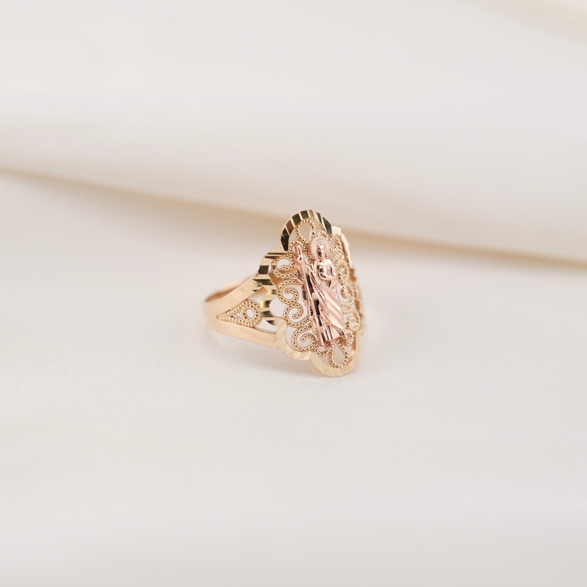 14k Gold San Judas Ring