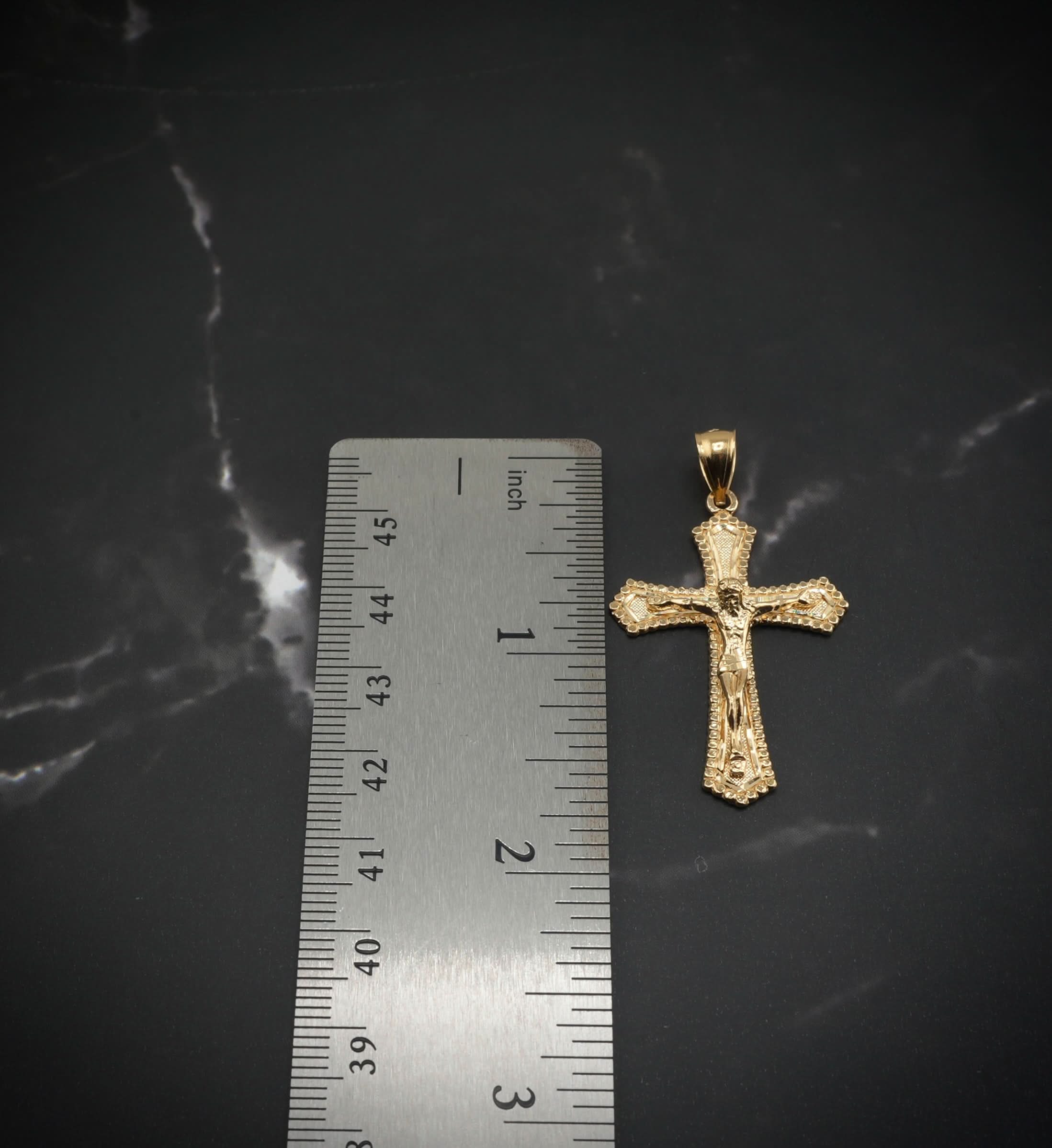 14k Gold Cross Pendant or Chain Set