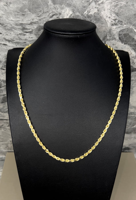 14k Gold Hollow Rope Chain 5mm
