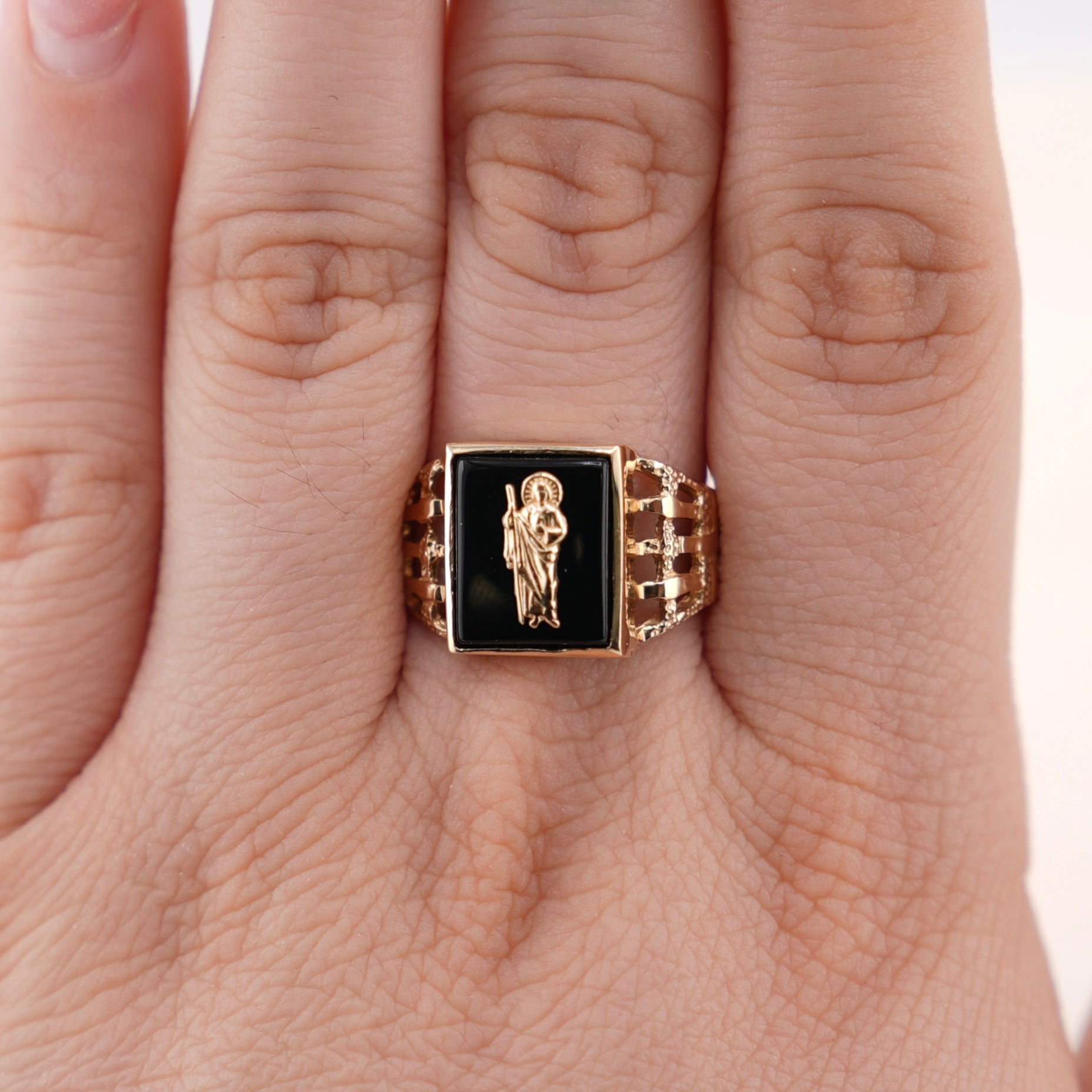 14k Gold San Judas Ring
