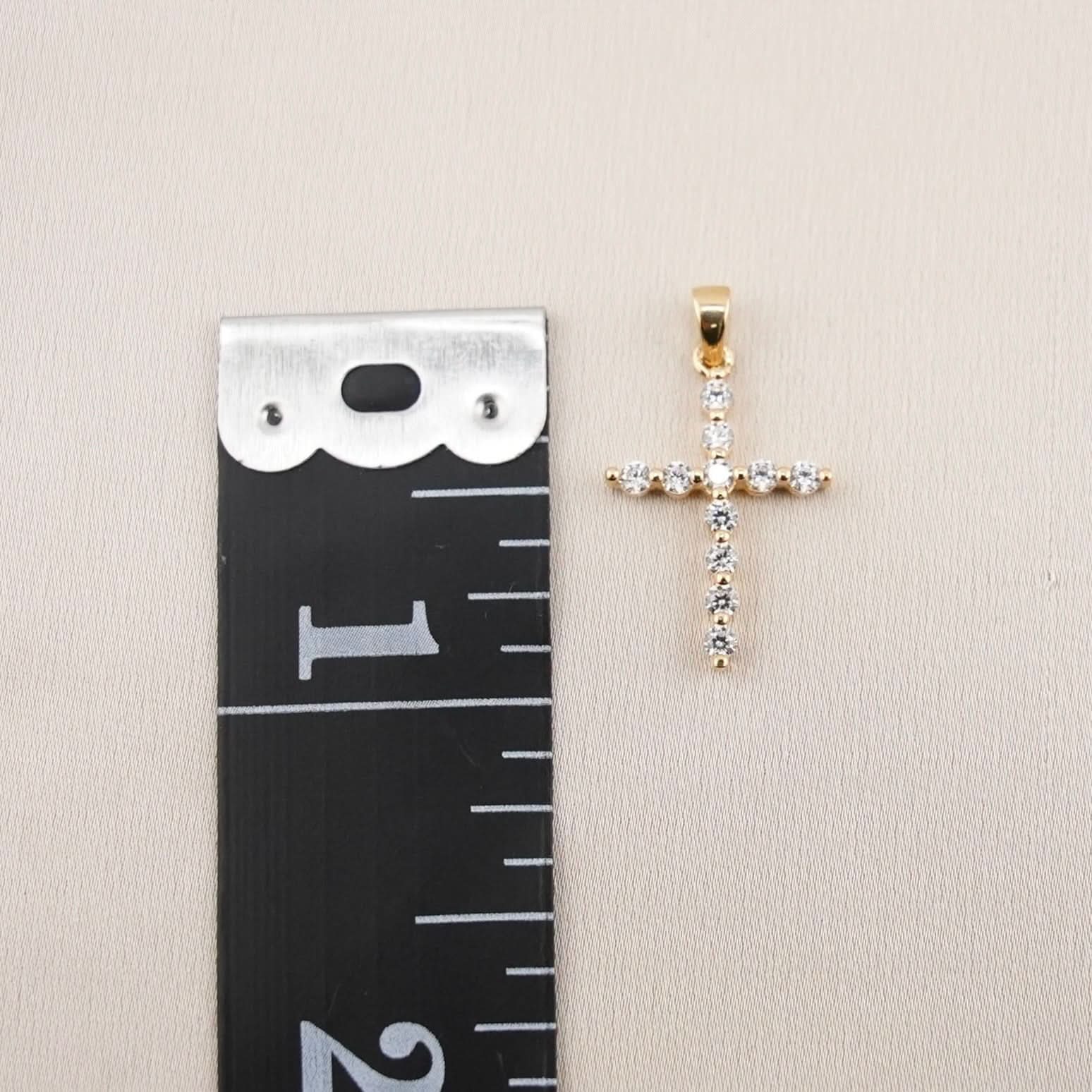 14k Gold Cross Chain Set . 011