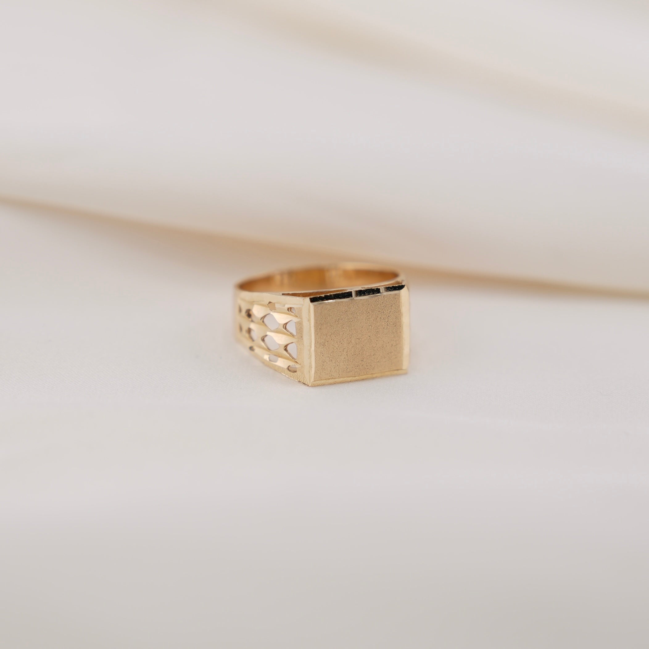14k Gold ID Ring