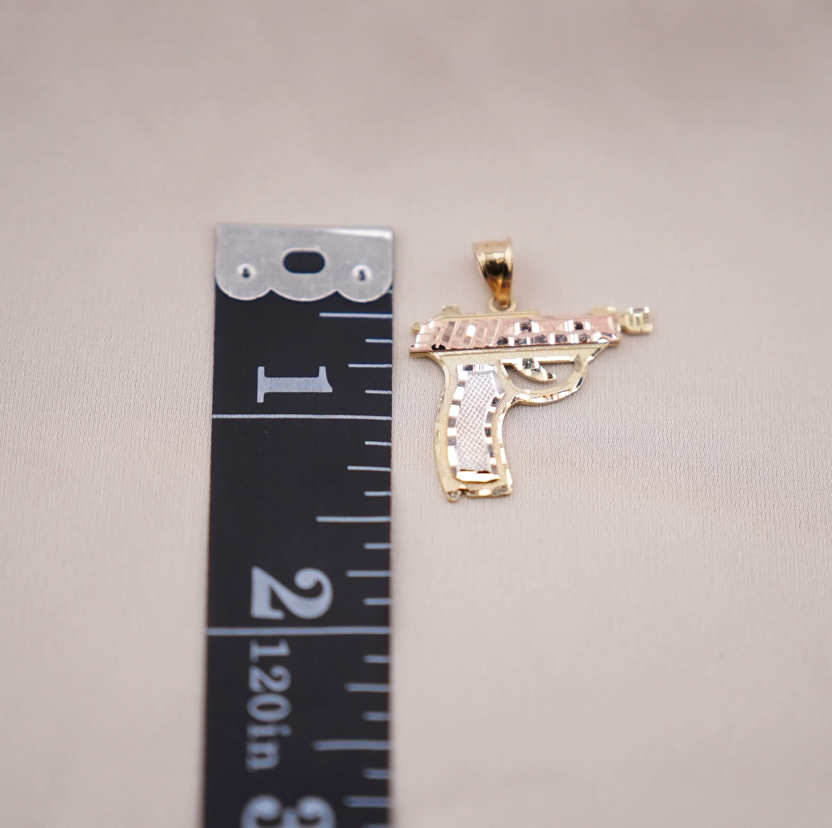 14k Gold Small Gun Chain Set